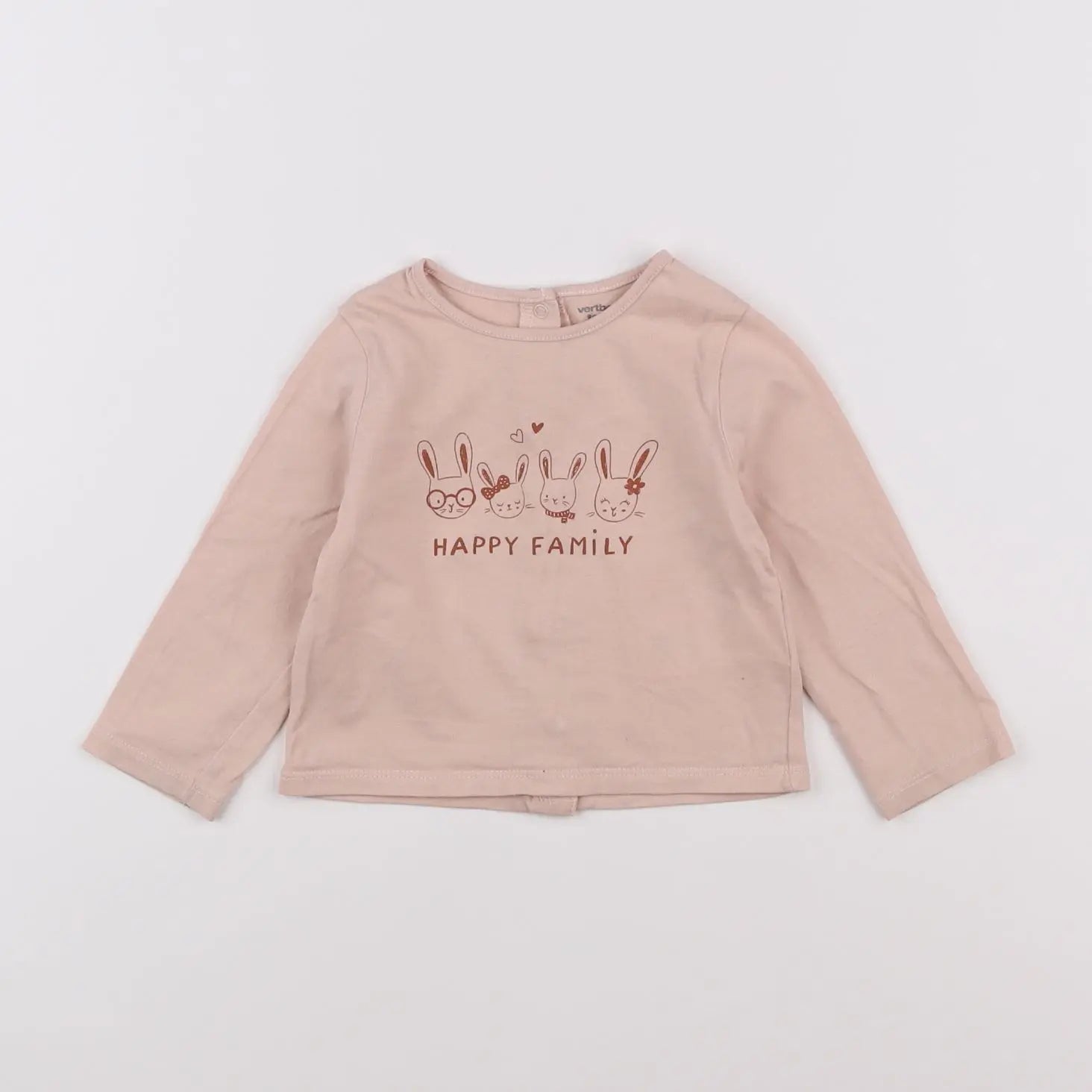 Vertbaudet - tee-shirt rose - 9 mois