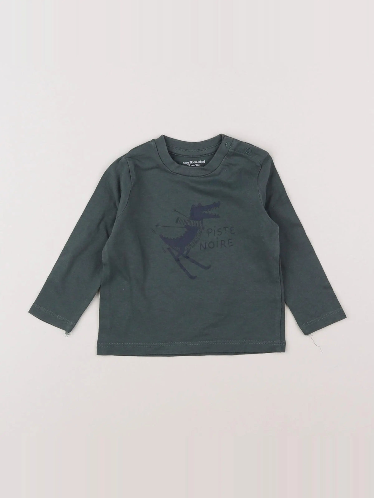 Vertbaudet - tee-shirt vert - 9 mois