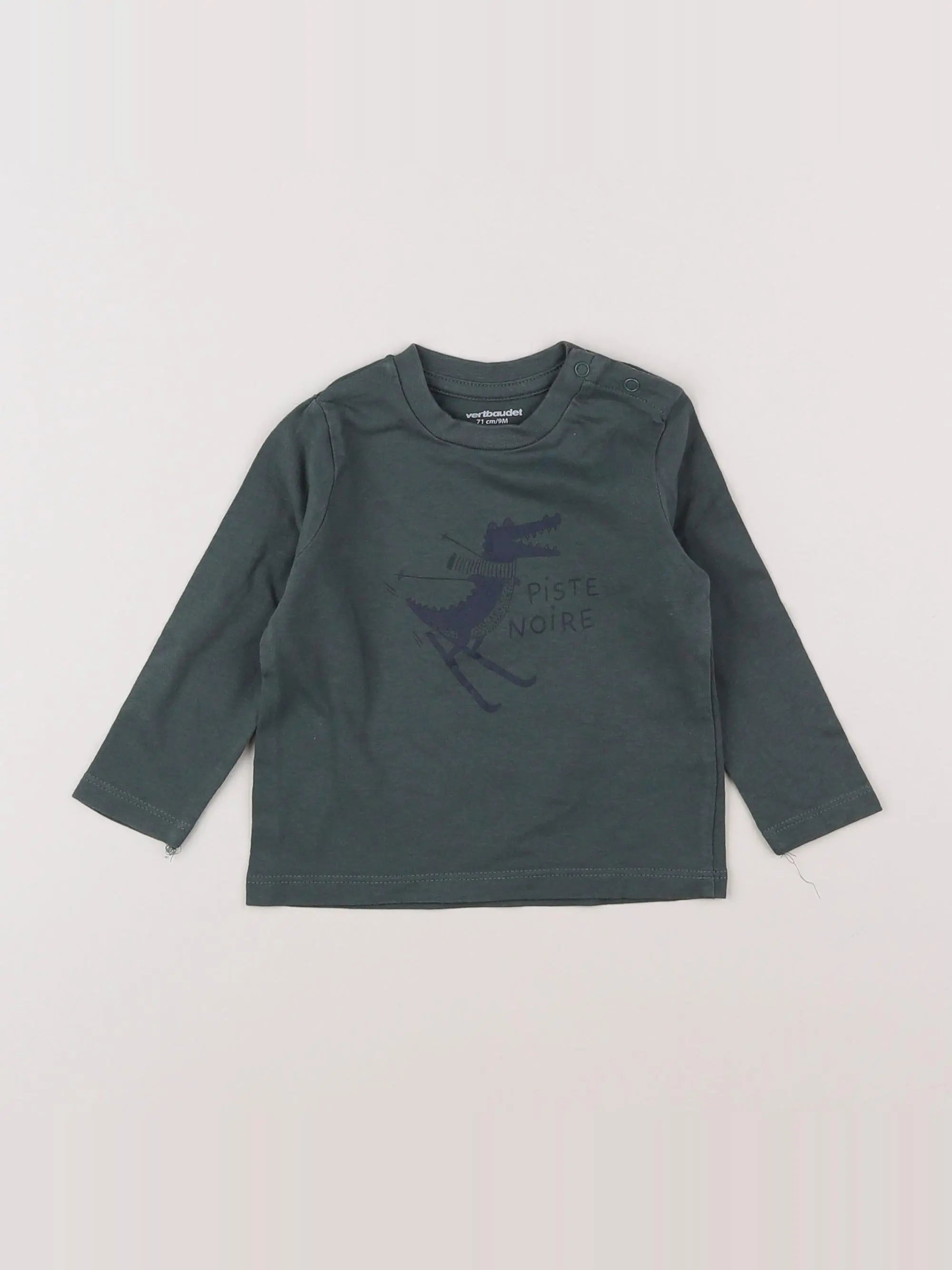 Vertbaudet - tee-shirt vert - 9 mois