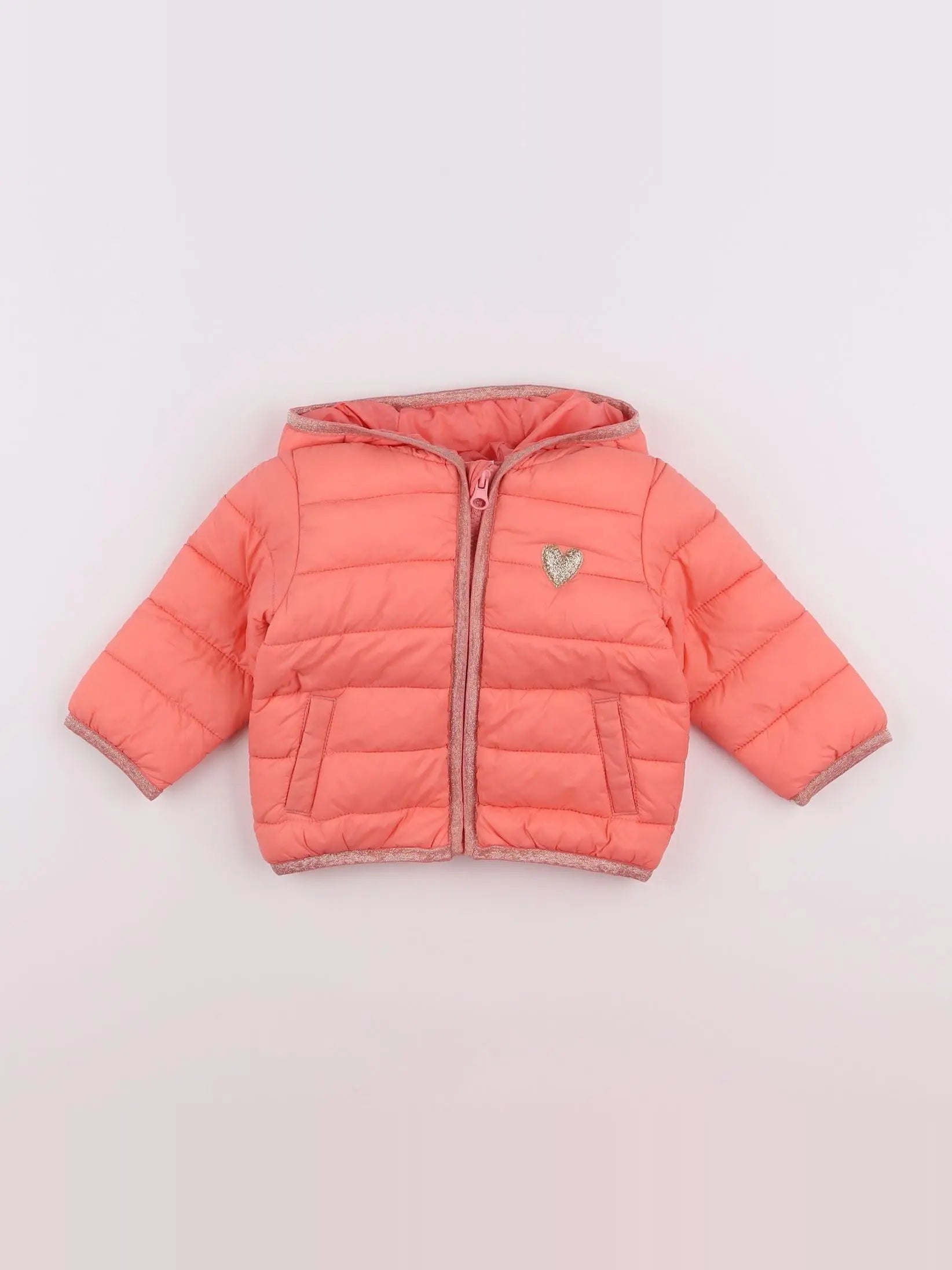 Vertbaudet - doudoune rose - 9 mois
