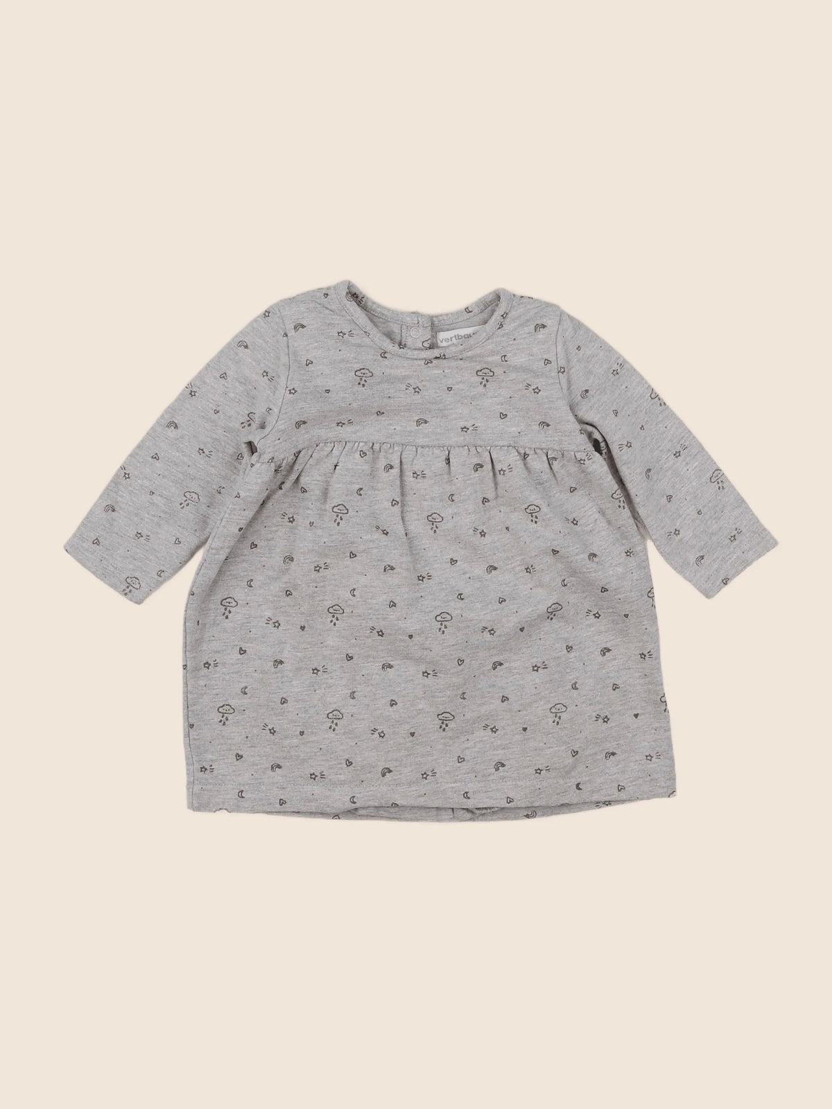 Vertbaudet - robe gris - 9 mois