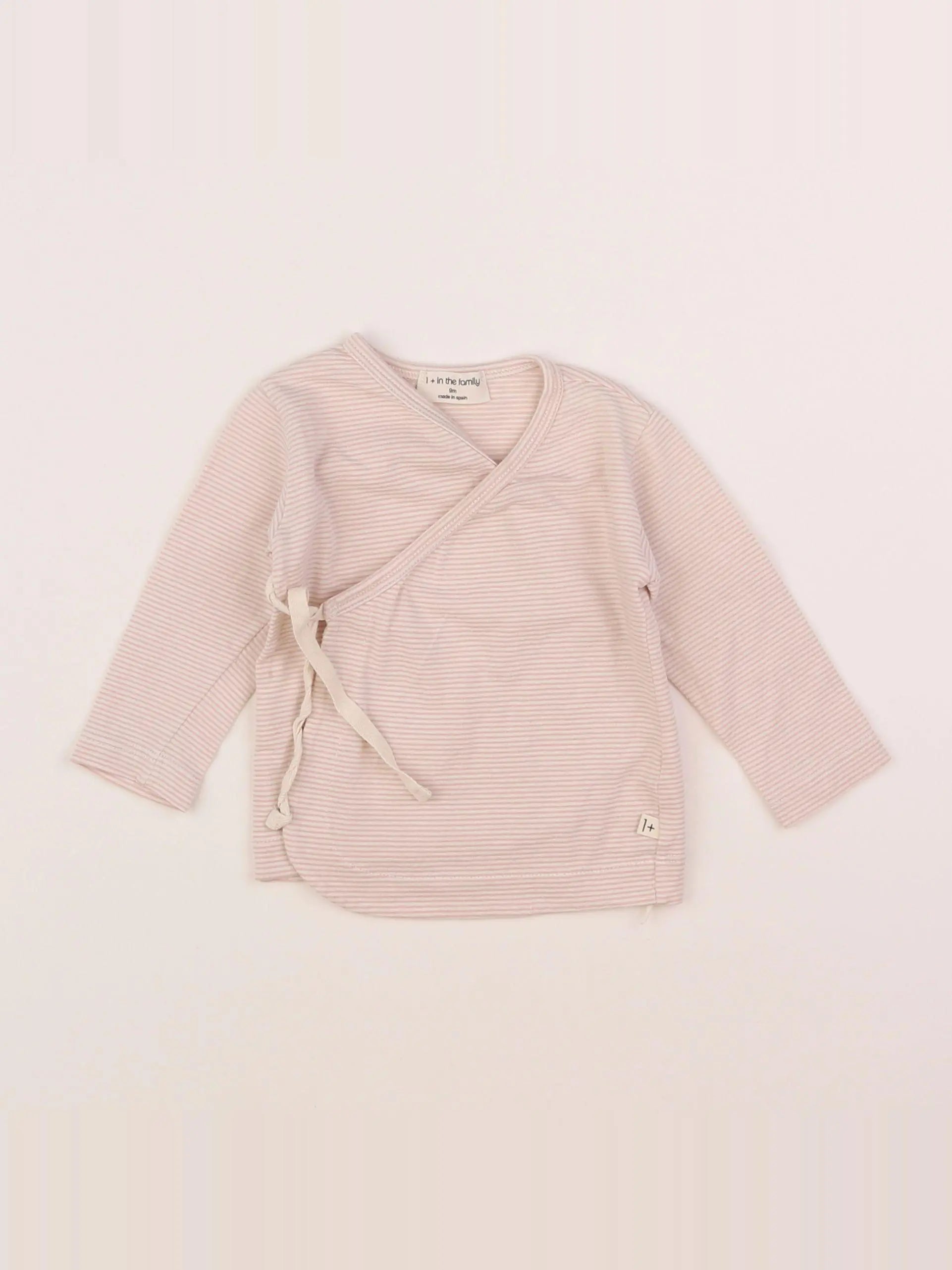 1+ In the family - tee-shirt rose - 9 mois