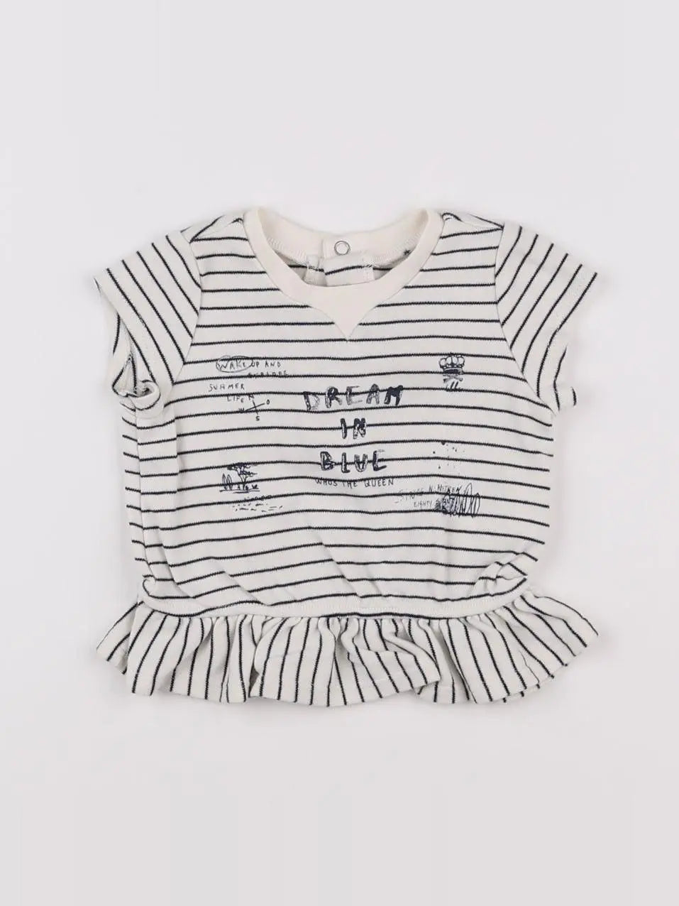IKKS - robe blanc, bleu - 6 mois