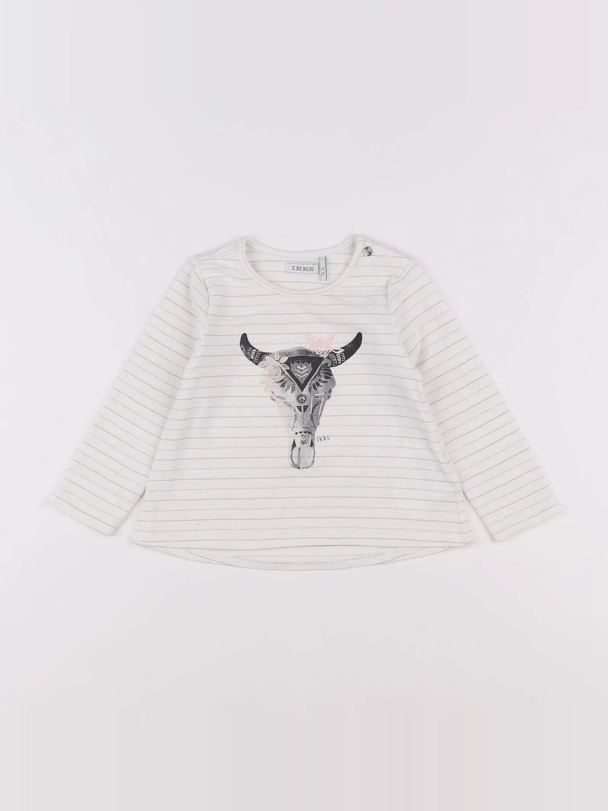IKKS - tee-shirt blanc, or - 2 ans