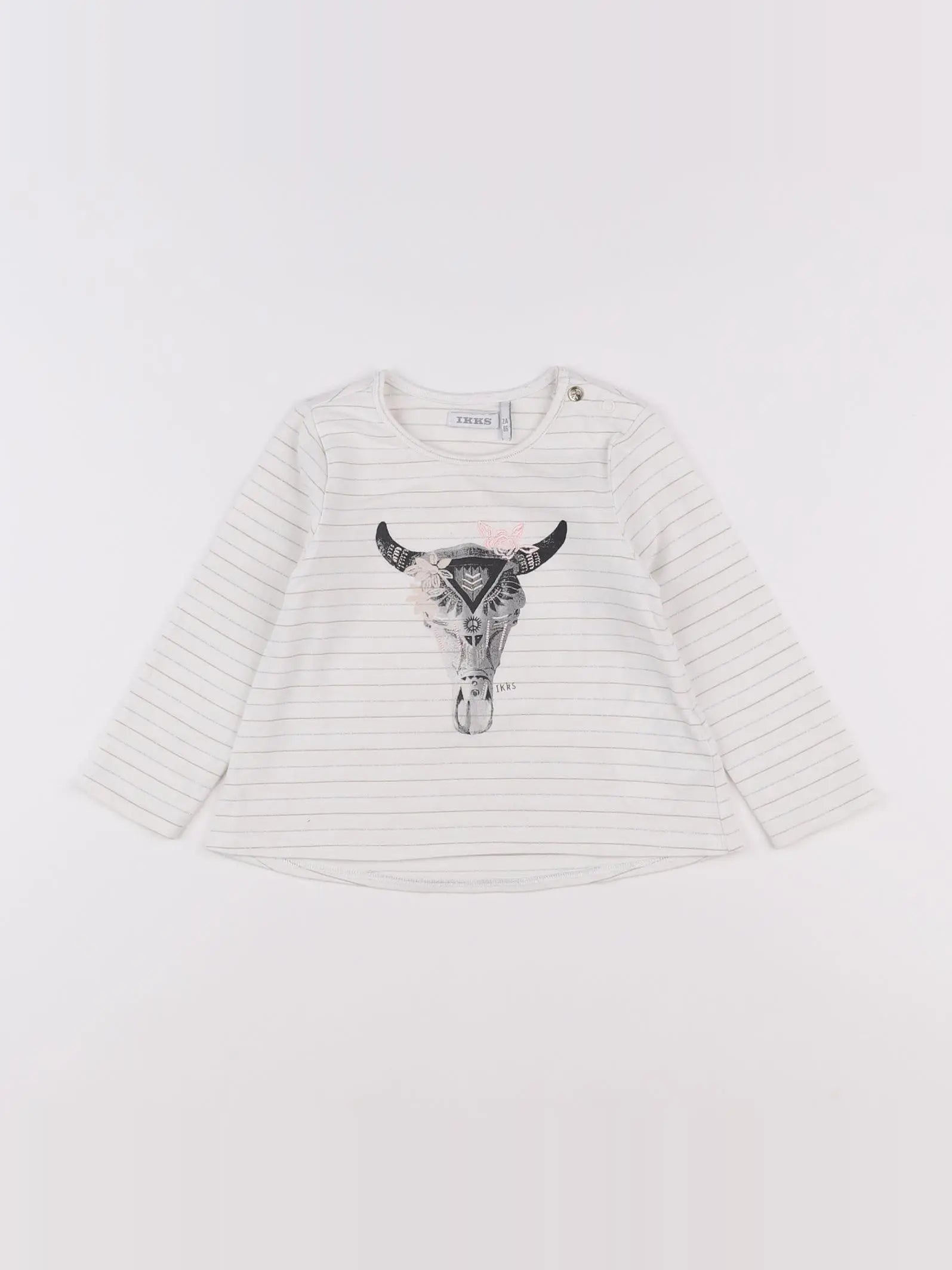 IKKS - tee-shirt blanc, or - 2 ans