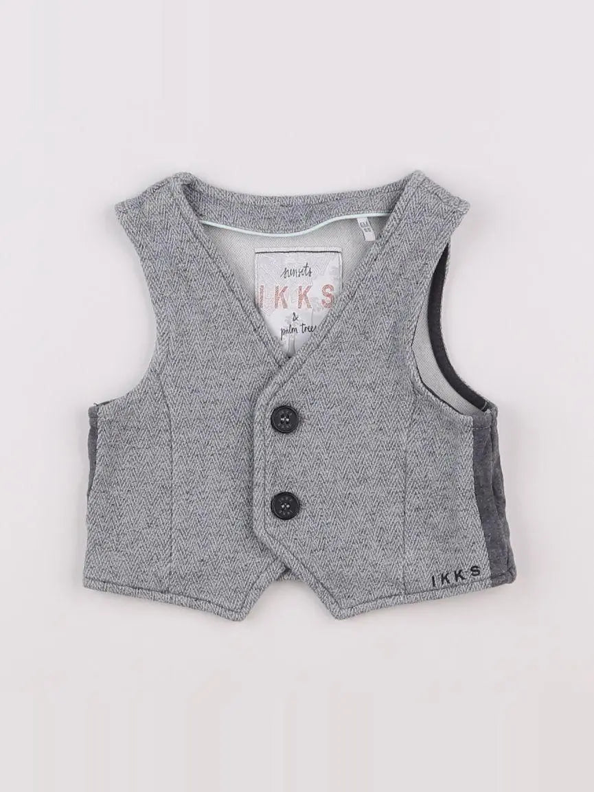IKKS - gilet gris - 6 mois