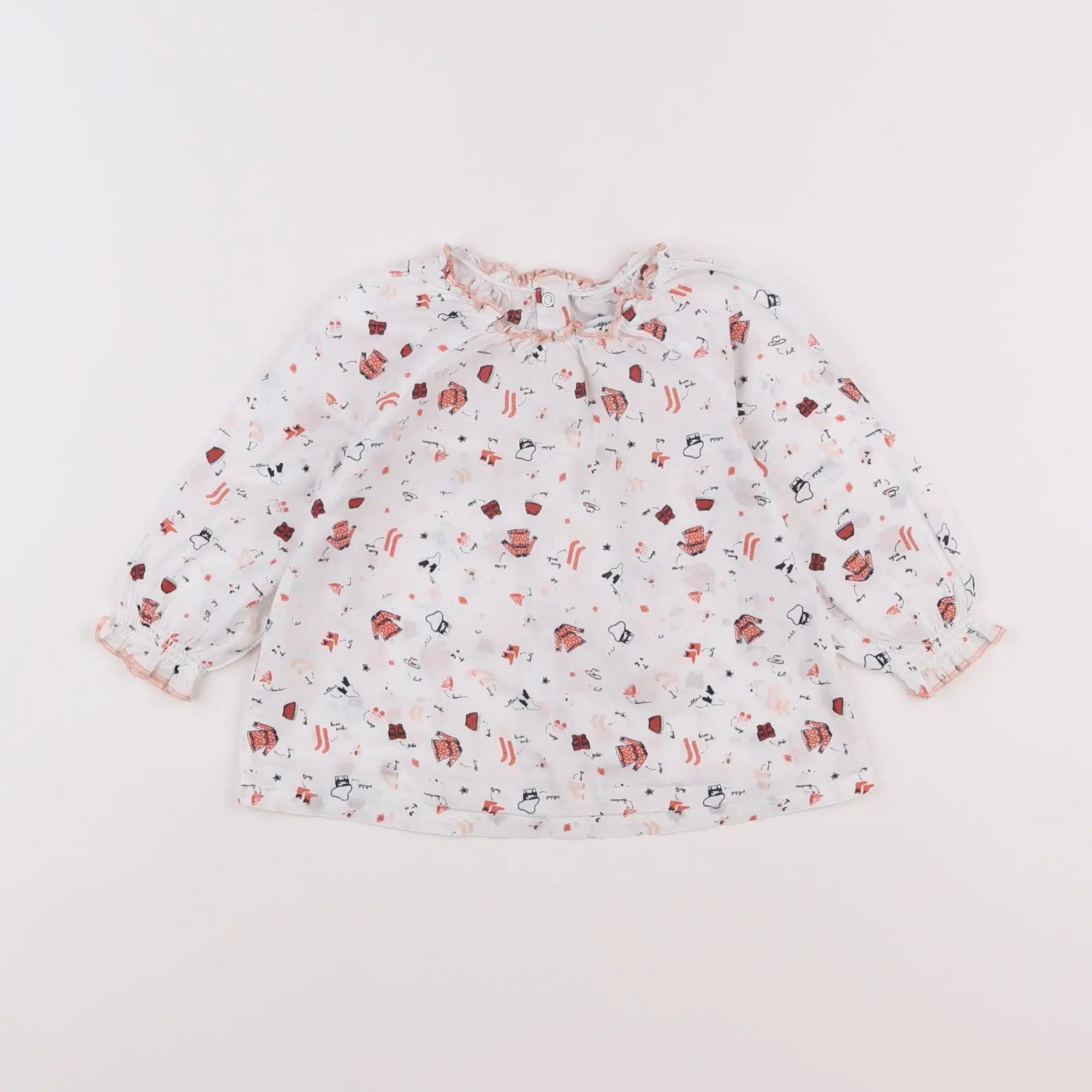 Vertbaudet - blouse multicolore - 18 mois