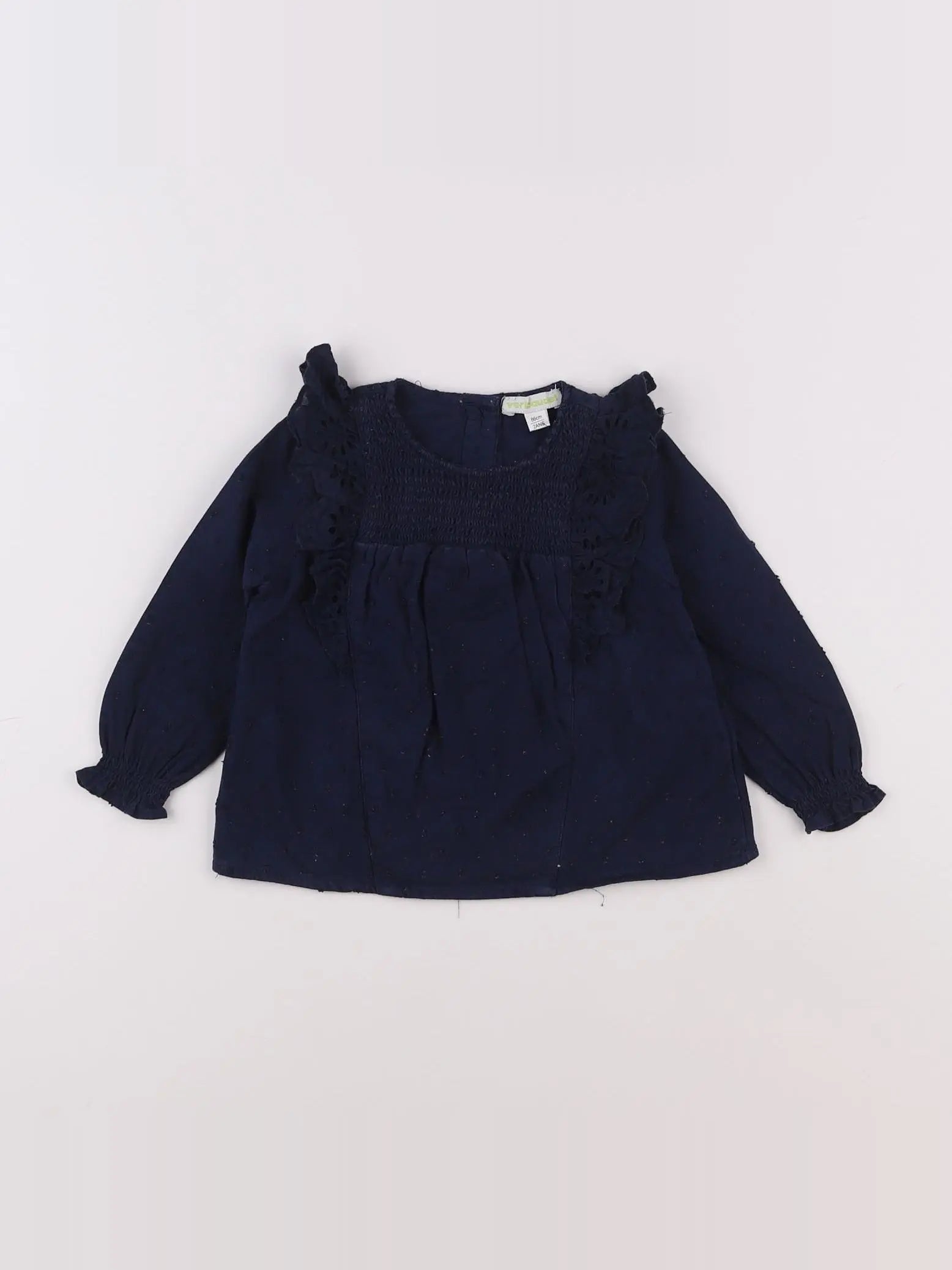 Vertbaudet - blouse bleu - 2 ans