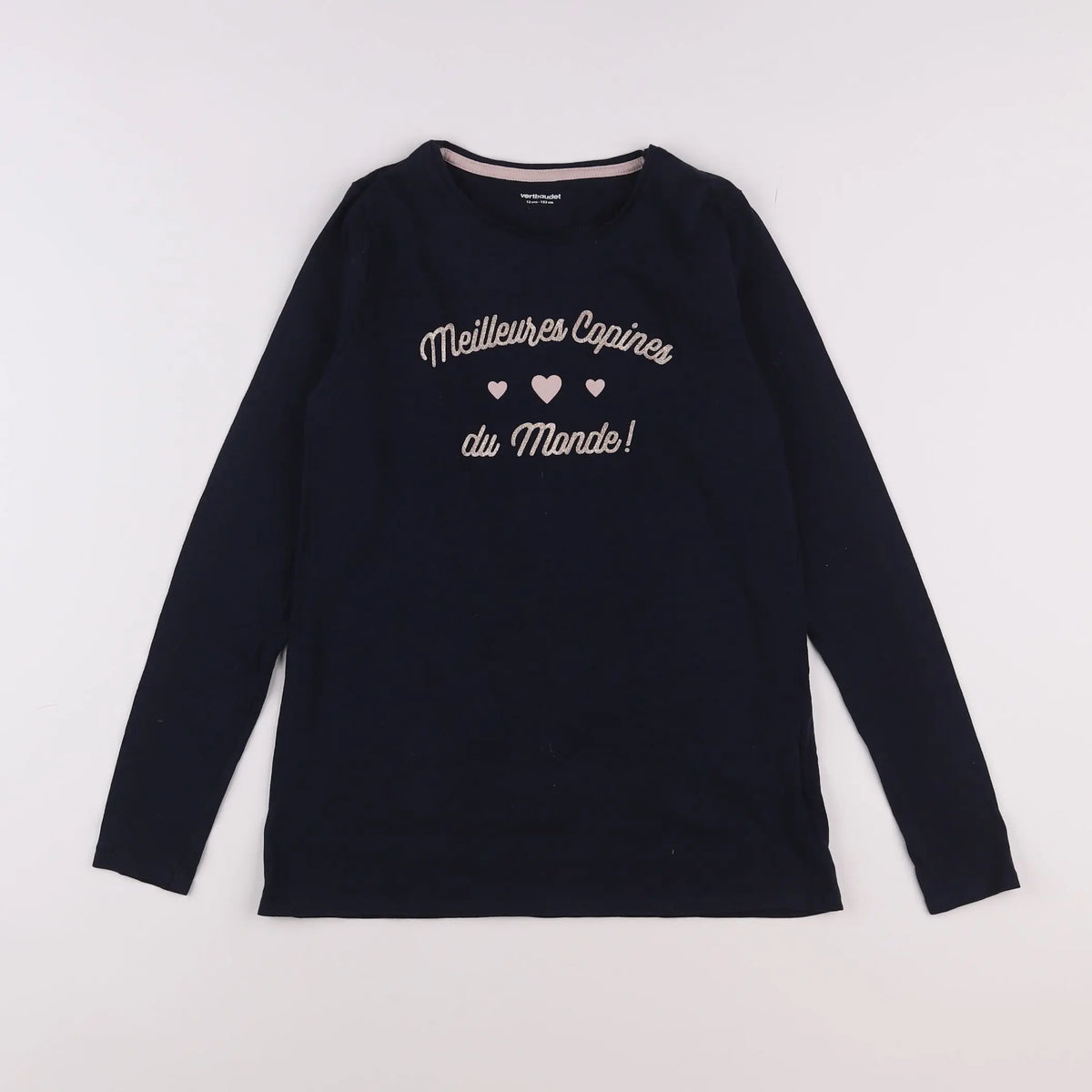 Vertbaudet - tee-shirt bleu, argent - 12 ans