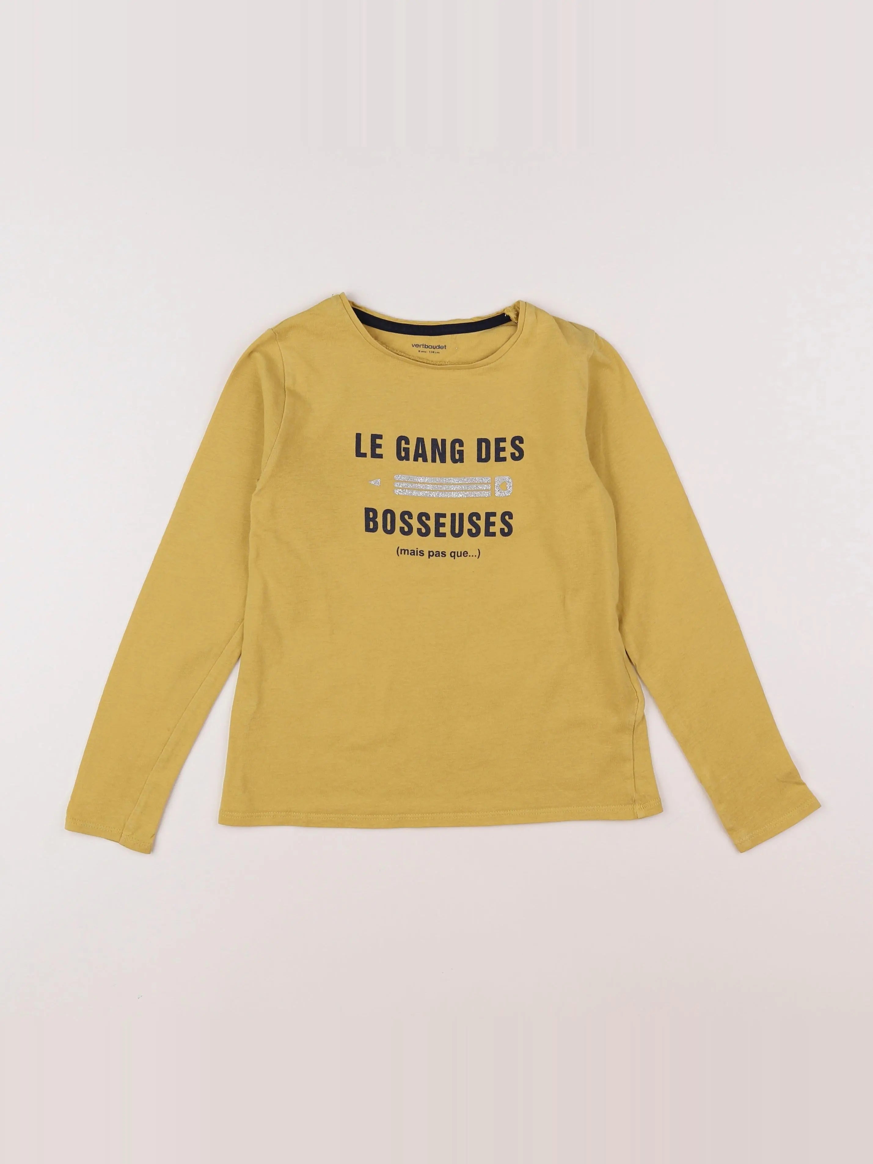 Vertbaudet - tee-shirt jaune - 8 ans