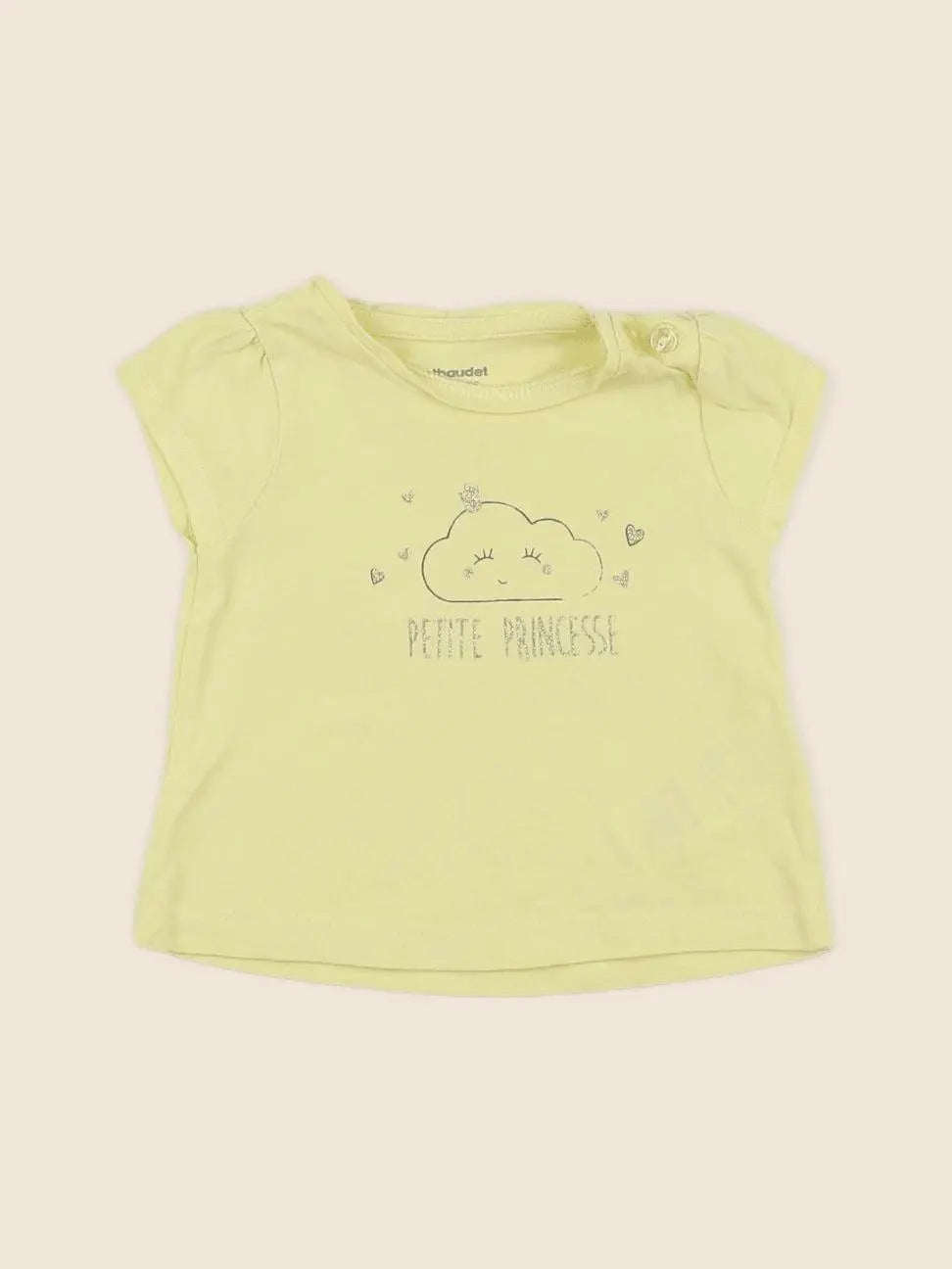 Vertbaudet - tee-shirt jaune - 3 mois