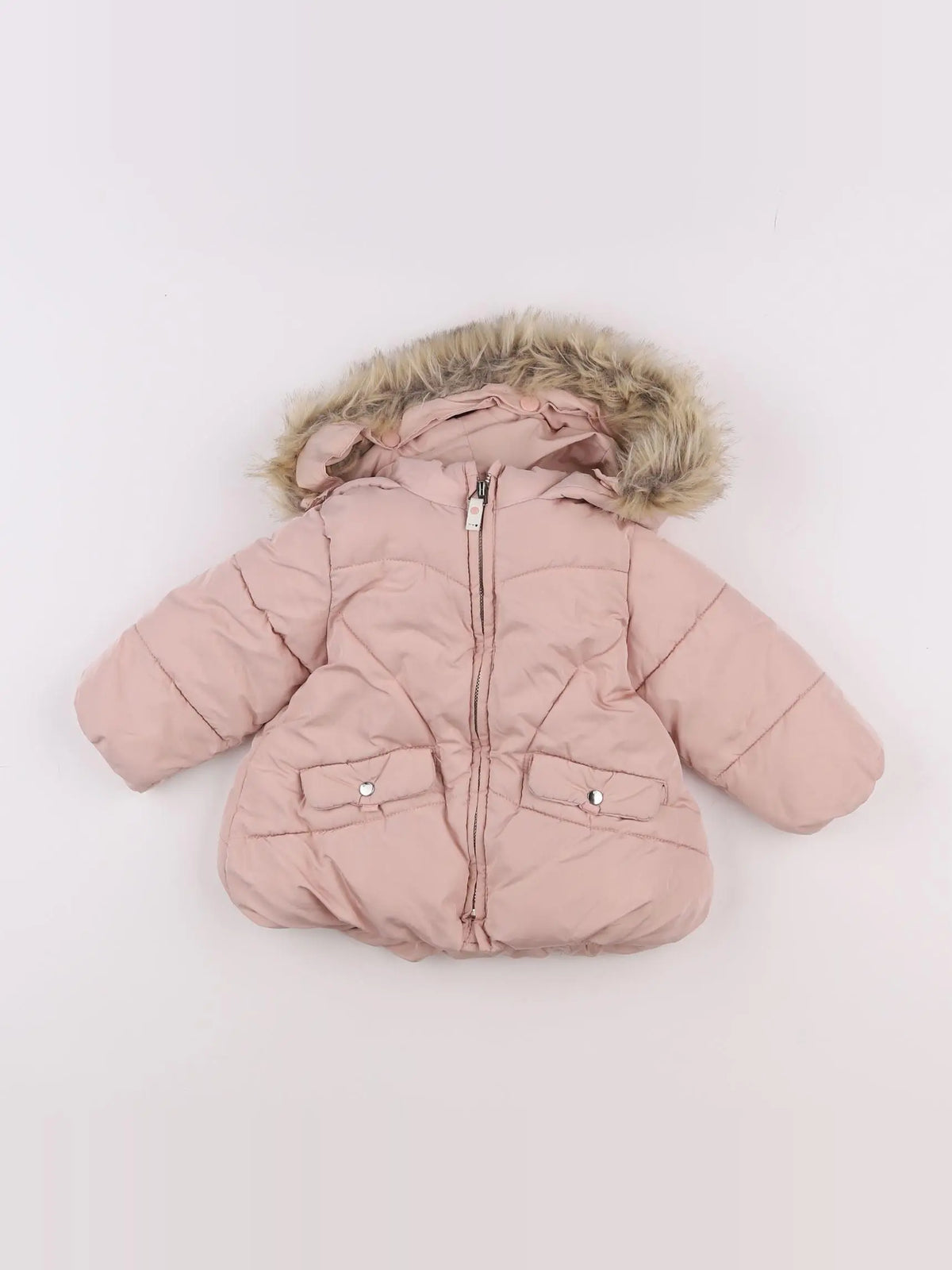 Zara - doudoune rose - 6/9 mois