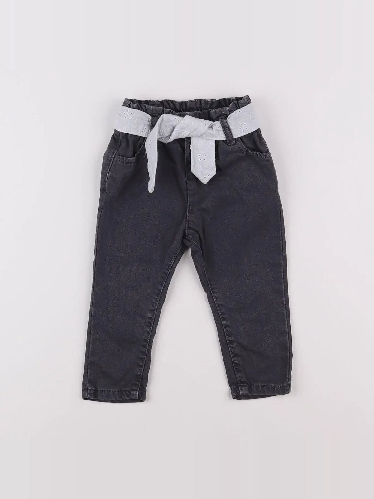 Vertbaudet - jean gris - 9 mois