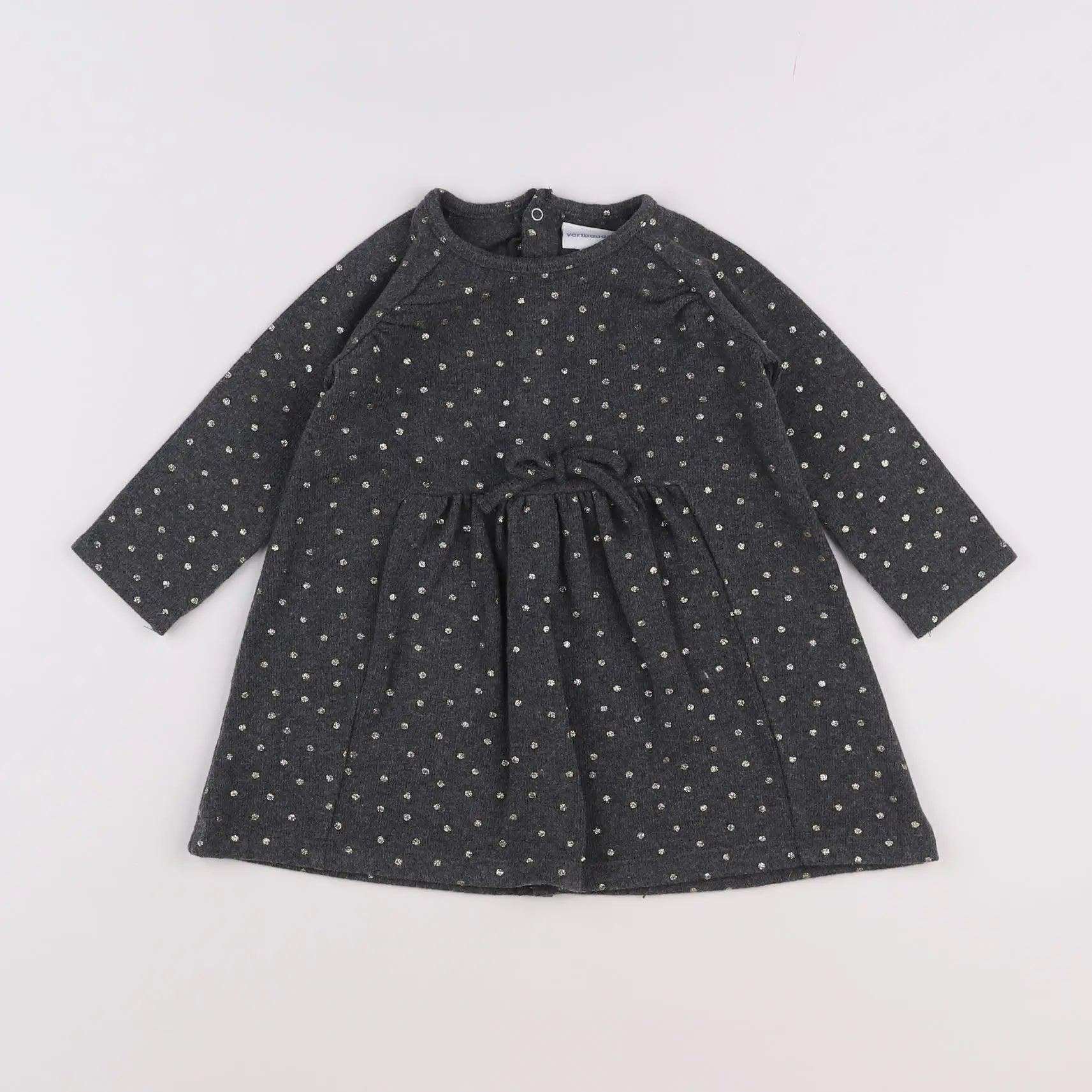Vertbaudet - robe gris - 18 mois