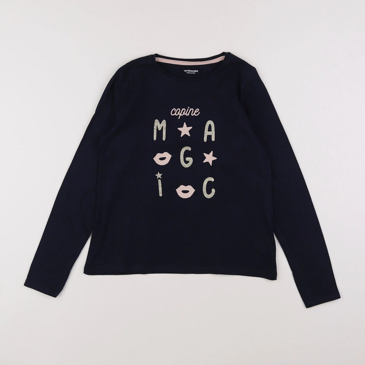 Vertbaudet - tee-shirt bleu - 10 ans