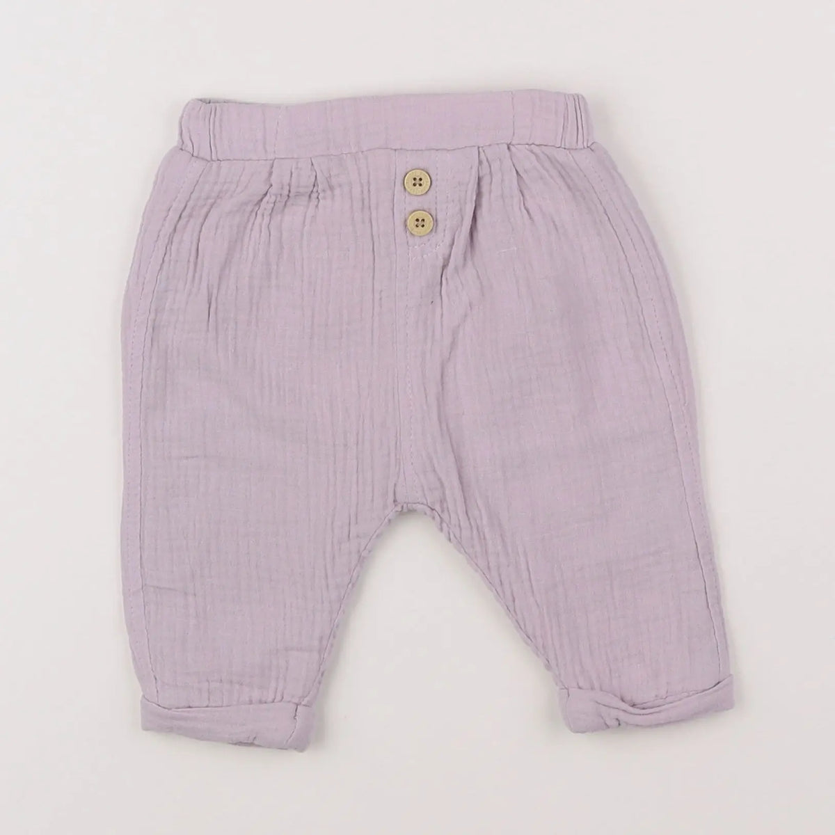 Vertbaudet - pantalon doublé violet - 6 mois