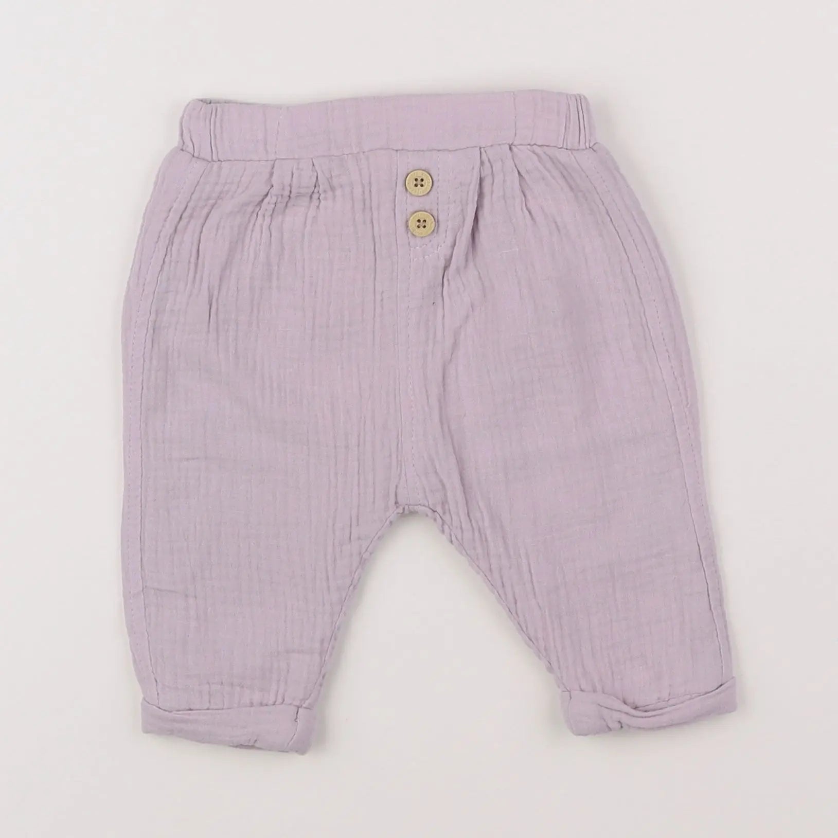 Vertbaudet - pantalon doublé violet - 6 mois