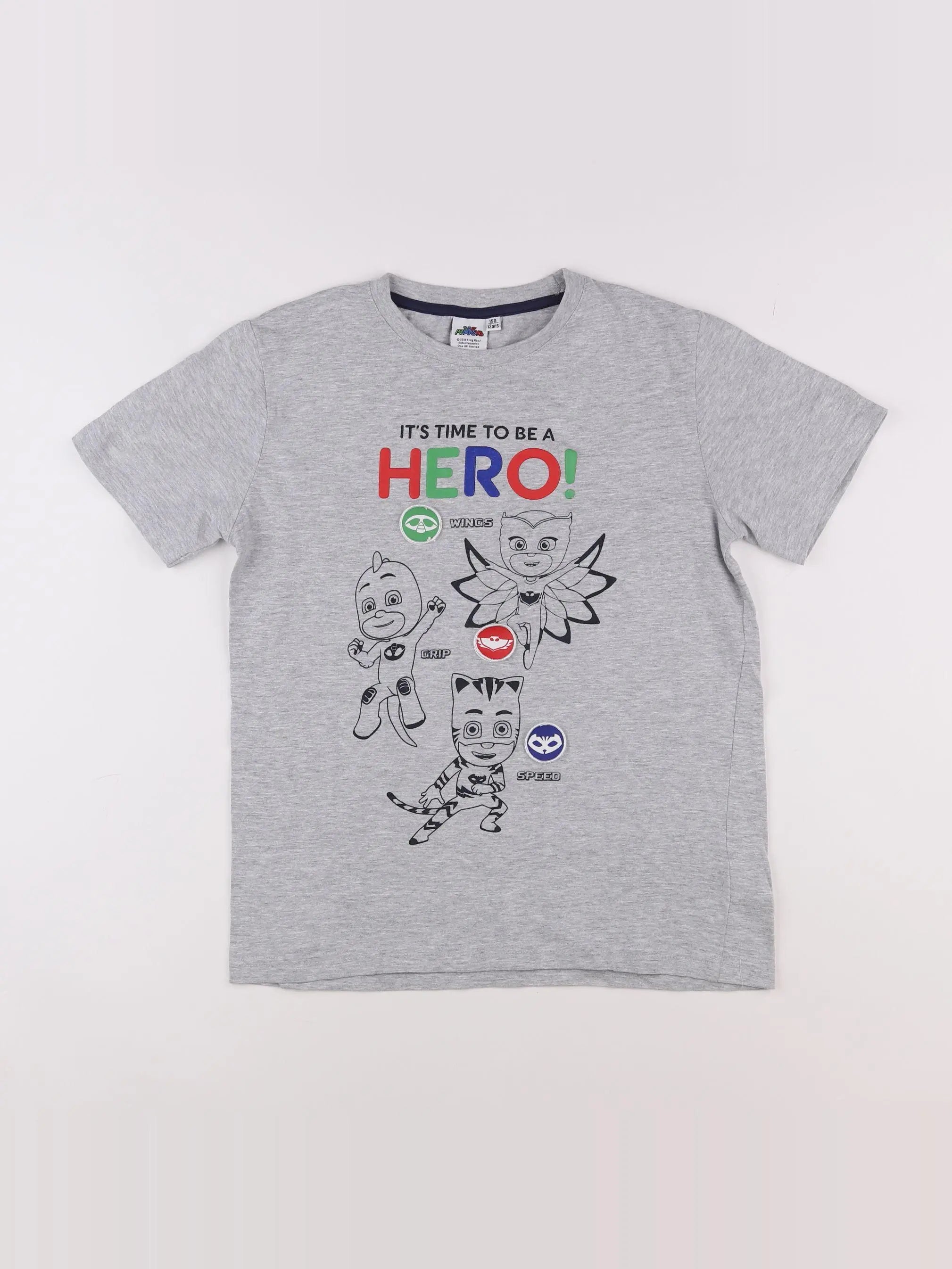 Vertbaudet - tee-shirt gris - 12 ans