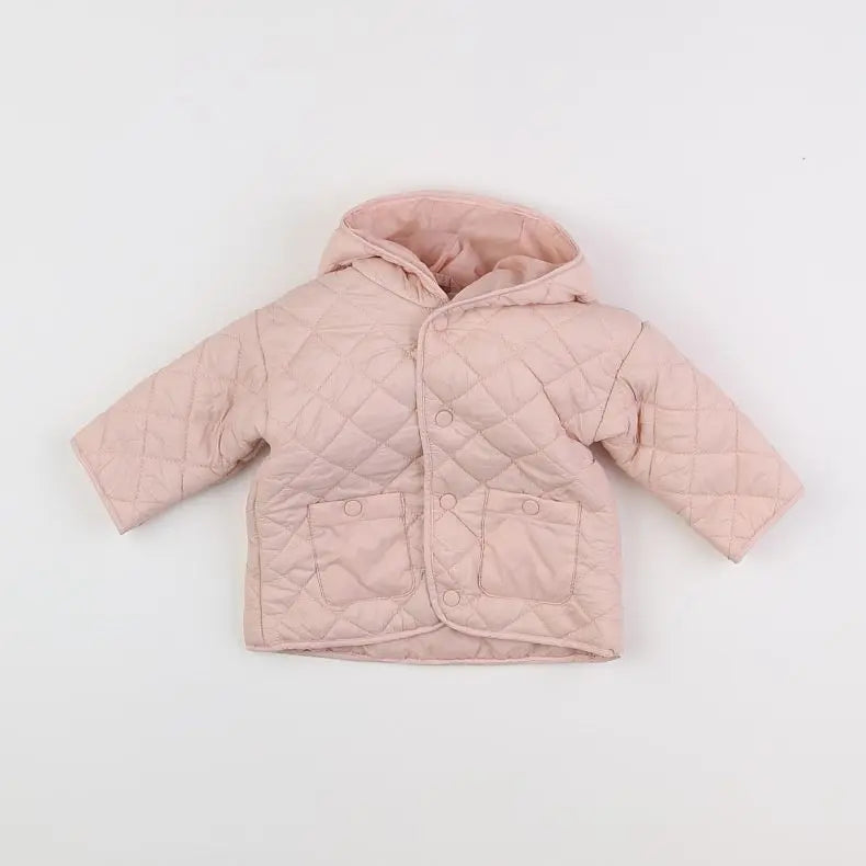 Vertbaudet - doudoune coton rose - 6 mois
