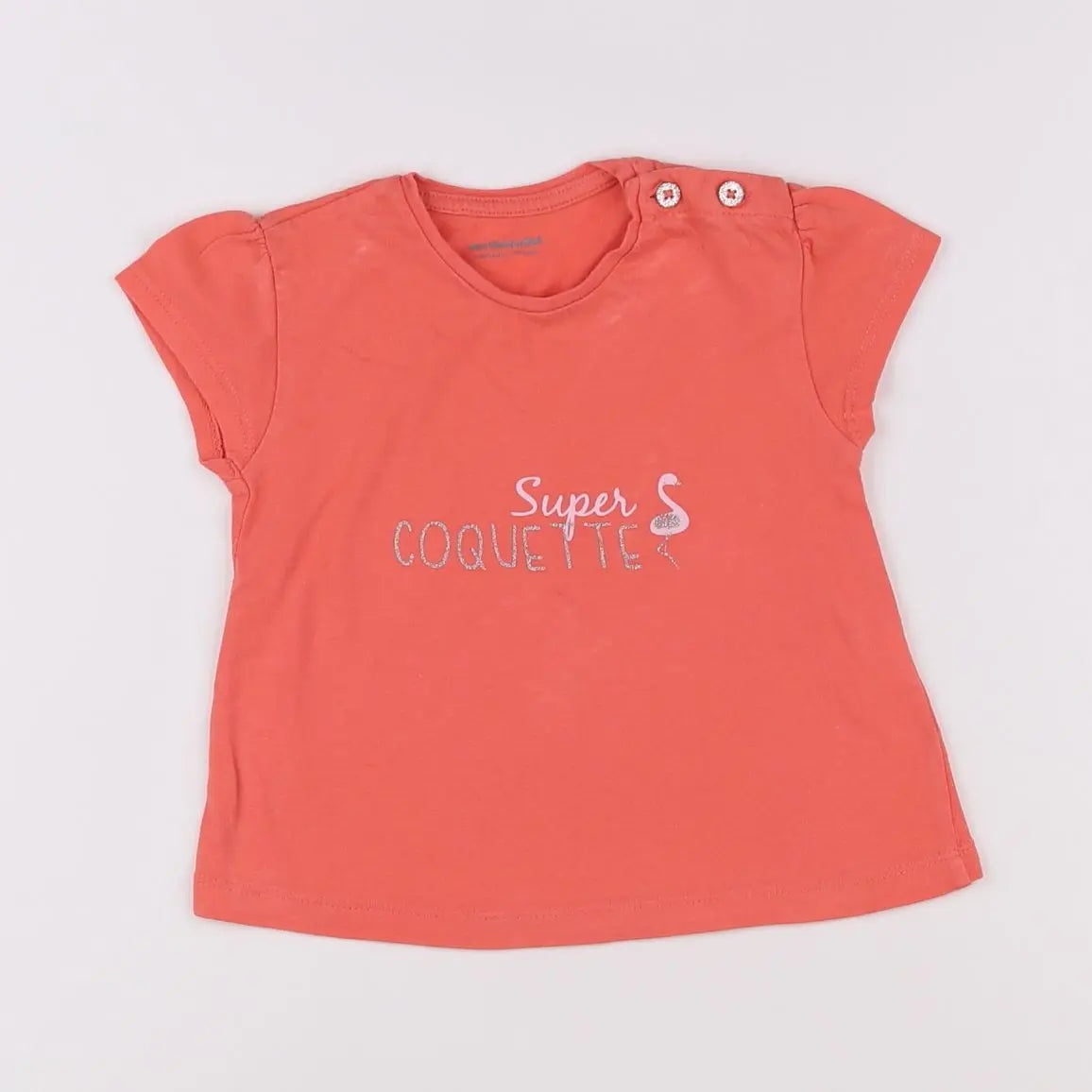 Vertbaudet - tee-shirt orange - 12 mois