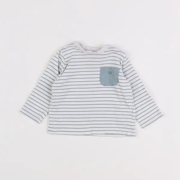 Vertbaudet - tee-shirt bleu - 6 mois