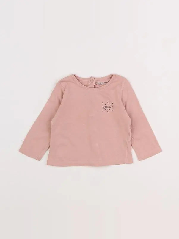 Vertbaudet - tee-shirt rose - 3 mois