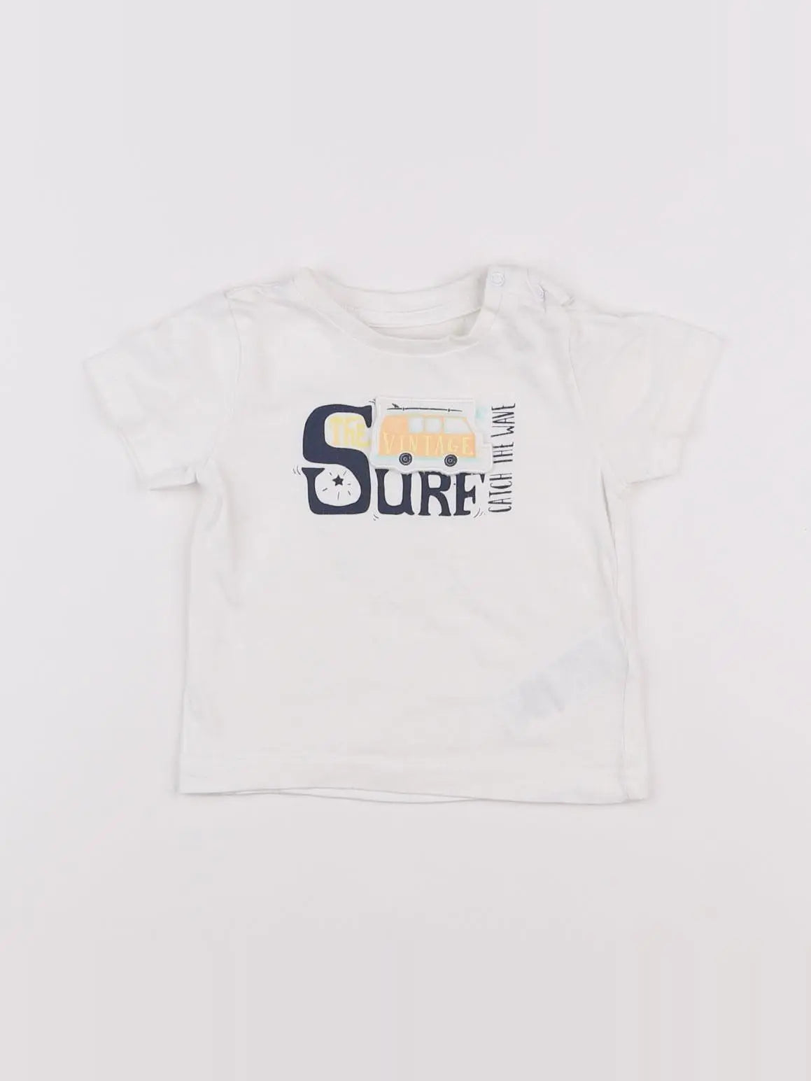 Vertbaudet - tee-shirt blanc - 6 mois