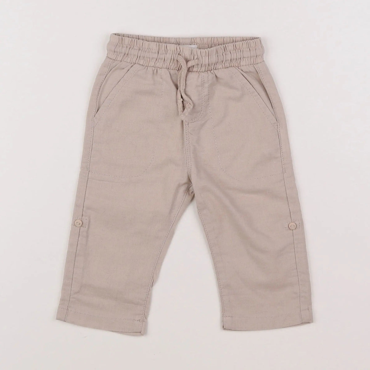 Vertbaudet - pantalon beige - 6 mois
