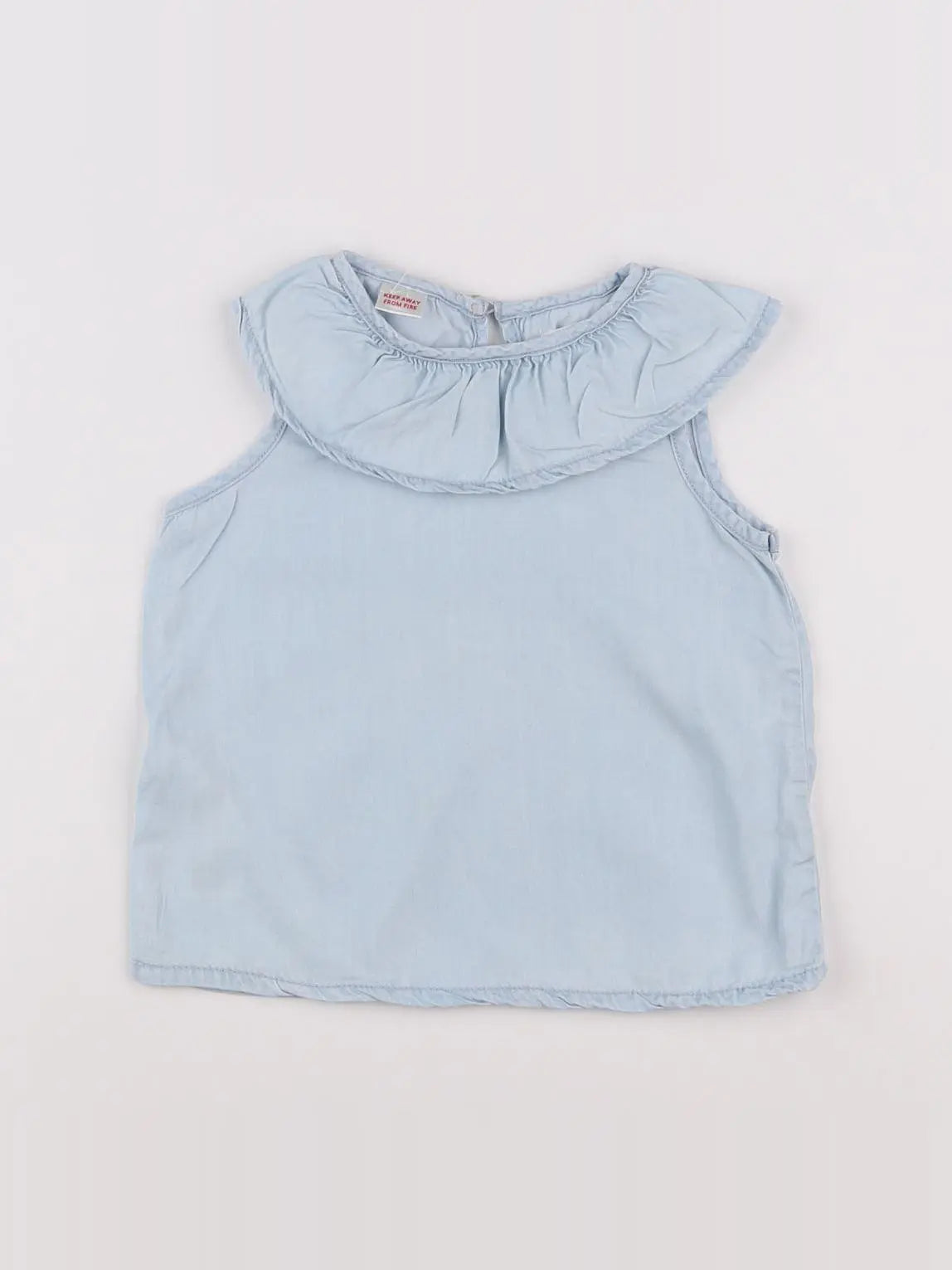 Mango - blouse bleu - 12/18 mois