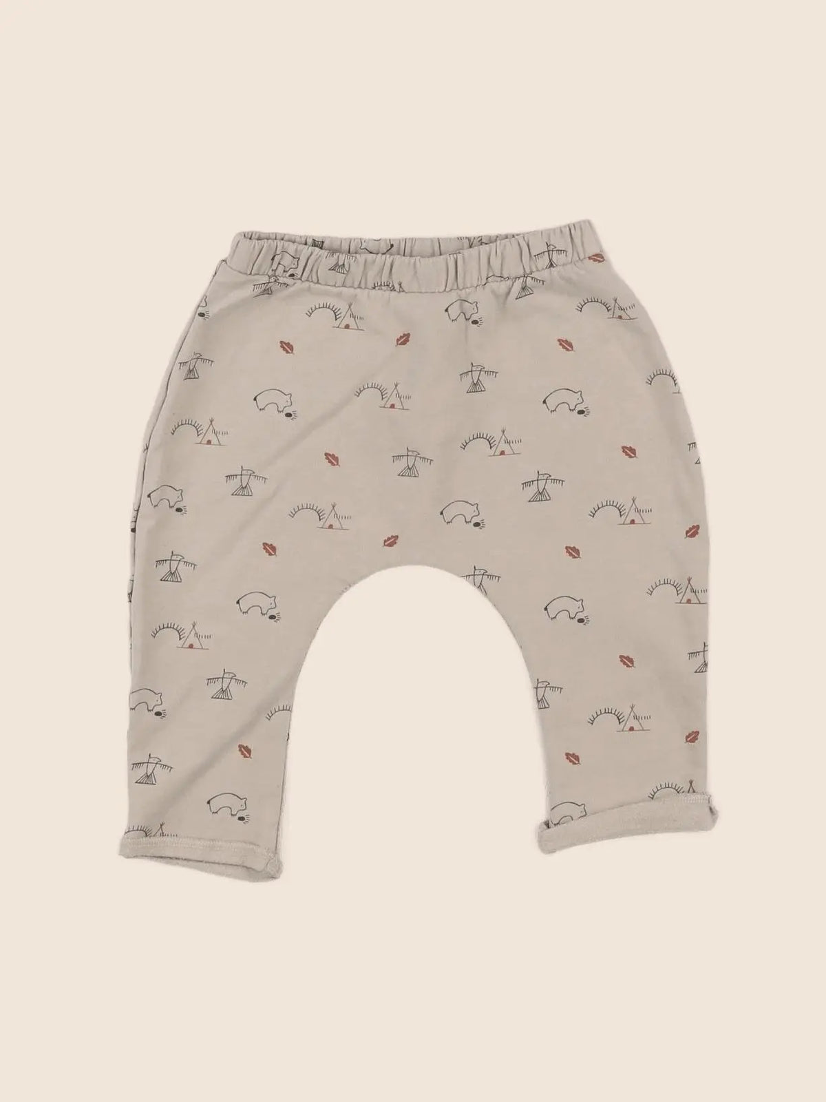 Vertbaudet - sarouel marron - 6 mois