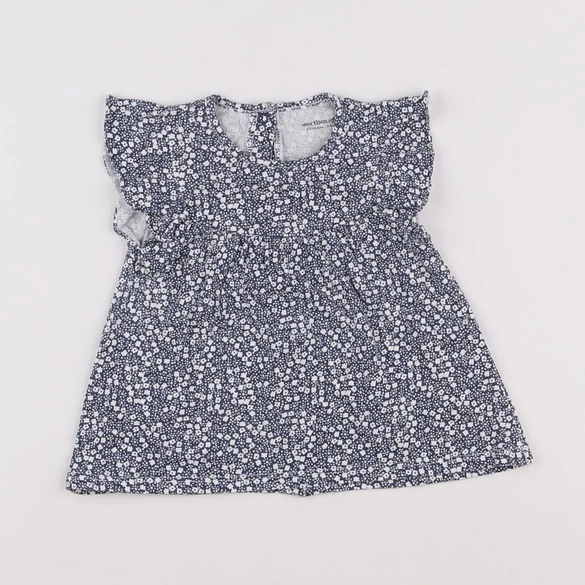 Vertbaudet - robe bleu - 12 mois