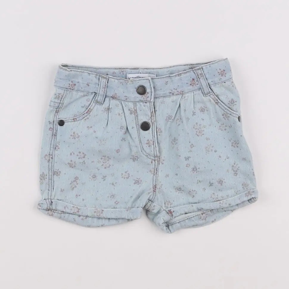 Vertbaudet - short bleu - 12 mois