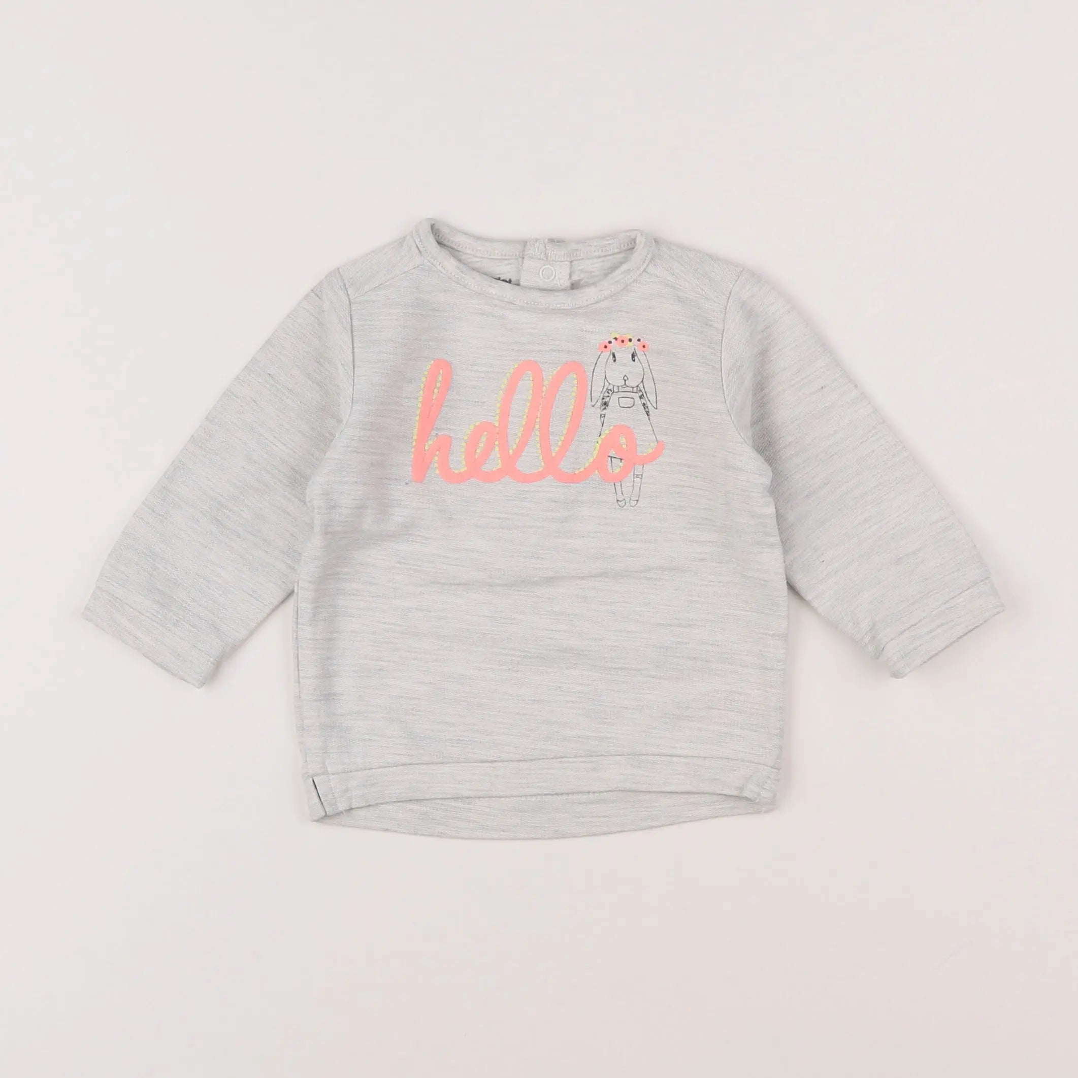 Vertbaudet - sweat gris - 3 mois