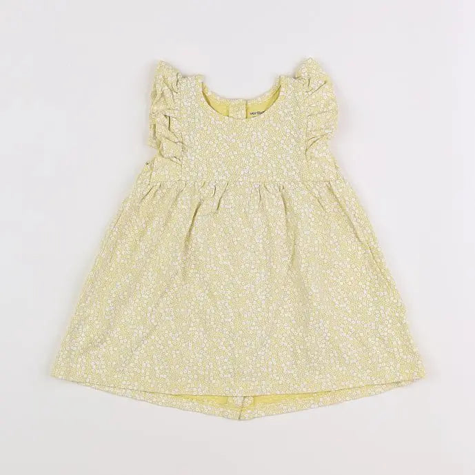 Vertbaudet - robe jaune - 12 mois