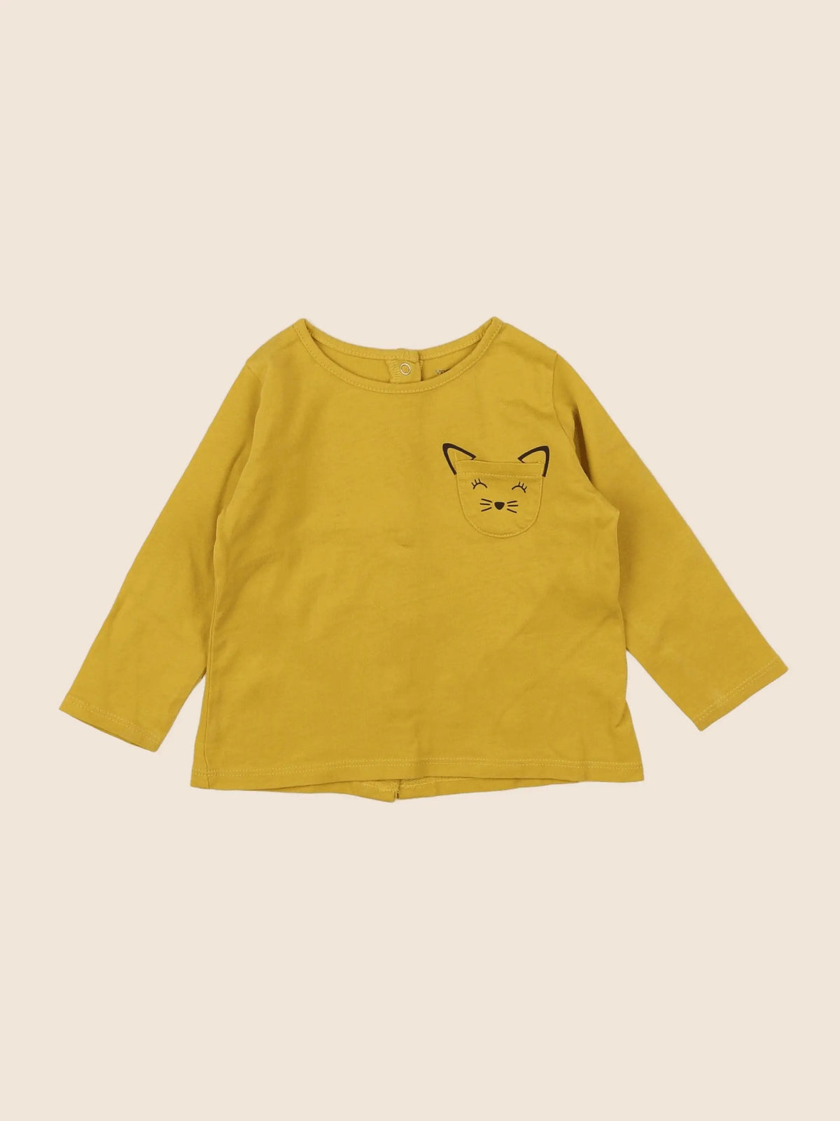 Vertbaudet - tee-shirt jaune - 9 mois