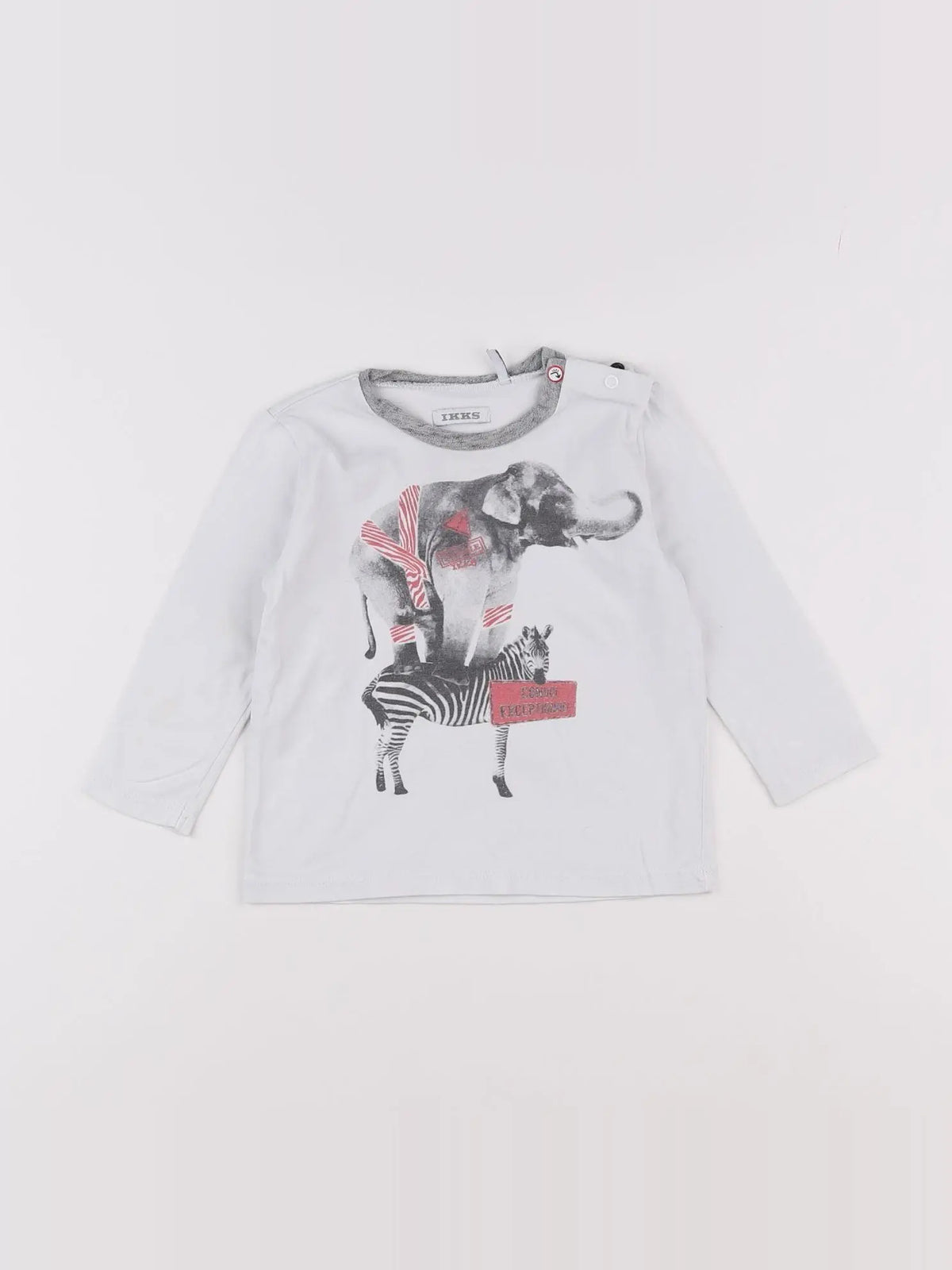 IKKS - tee-shirt blanc - 12 mois