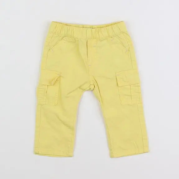 Vertbaudet - pantalon jaune - 6 mois