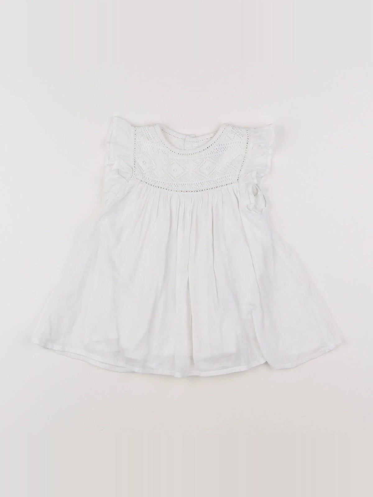Vertbaudet - robe blanc - 9 mois