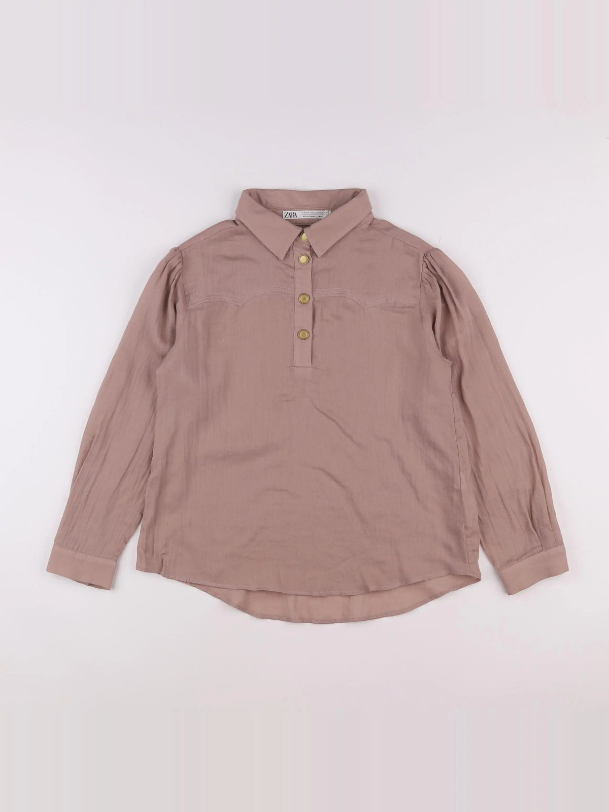 Zara - chemise beige - 11/12 ans