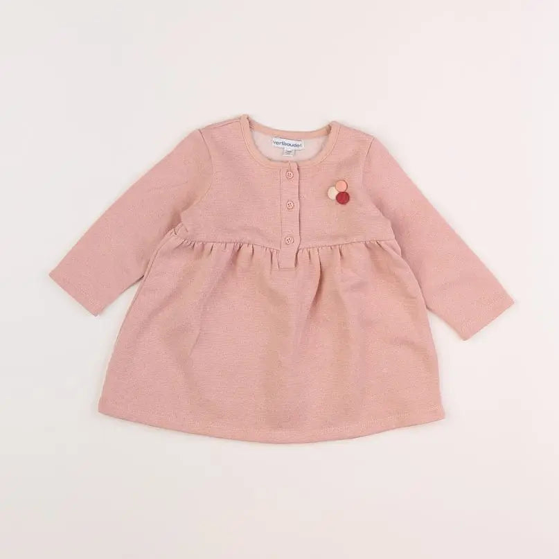 Vertbaudet - robe rose - 12 mois