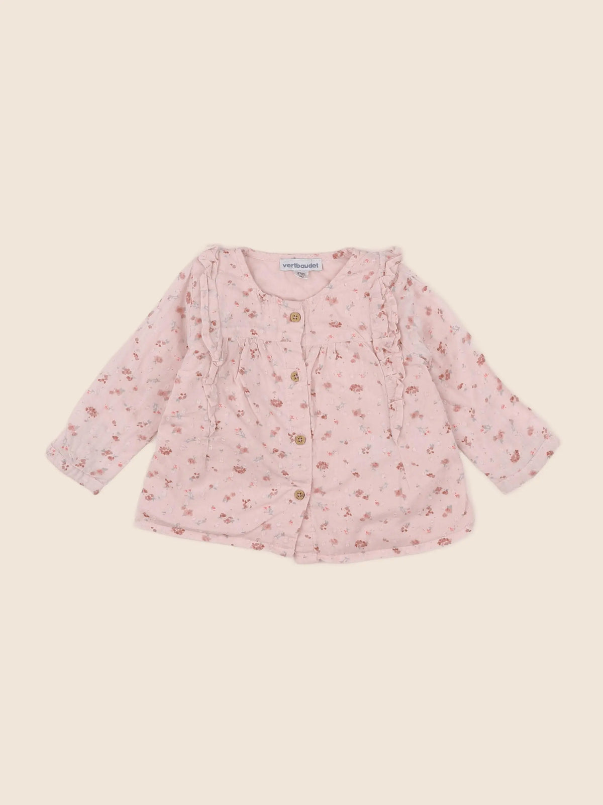 Vertbaudet - blouse rose - 6 mois