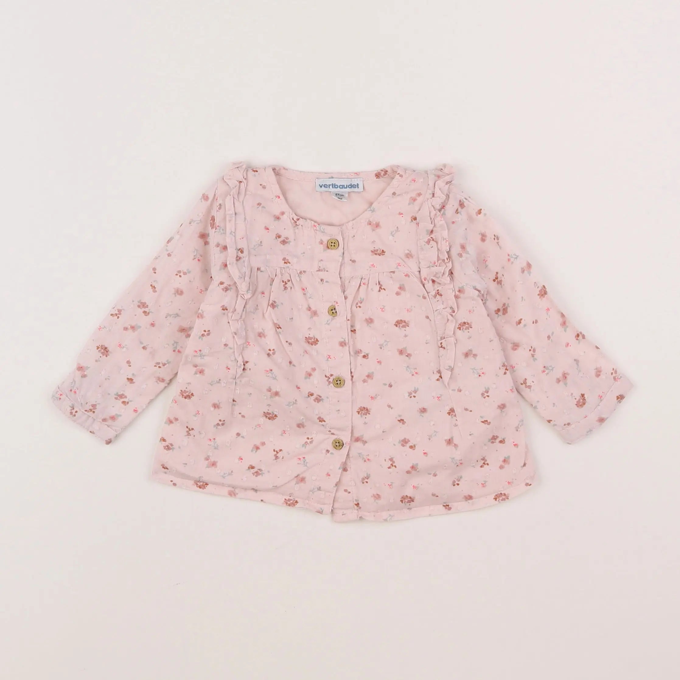 Vertbaudet - blouse rose - 6 mois