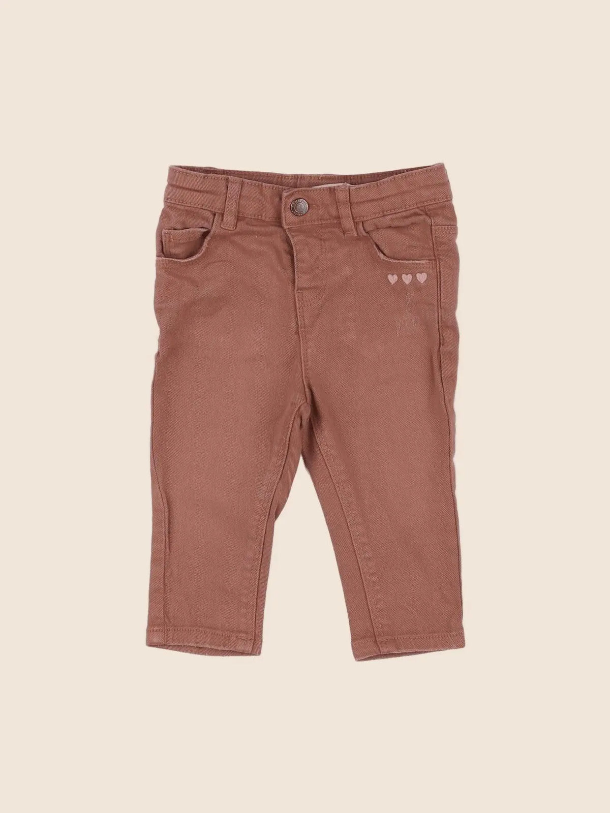Vertbaudet - jean marron - 9 mois