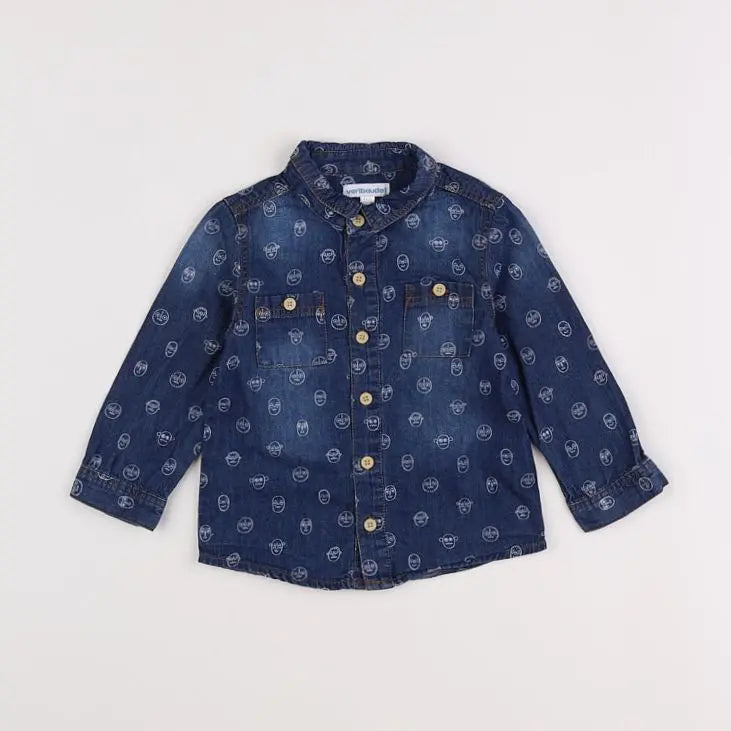 Vertbaudet - chemise bleu - 18 mois