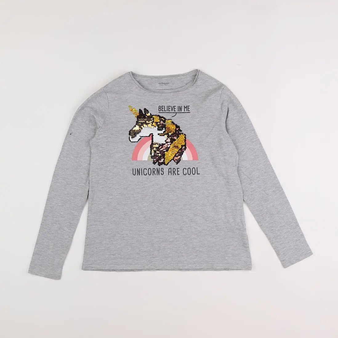 Vertbaudet - tee-shirt gris - 12 ans