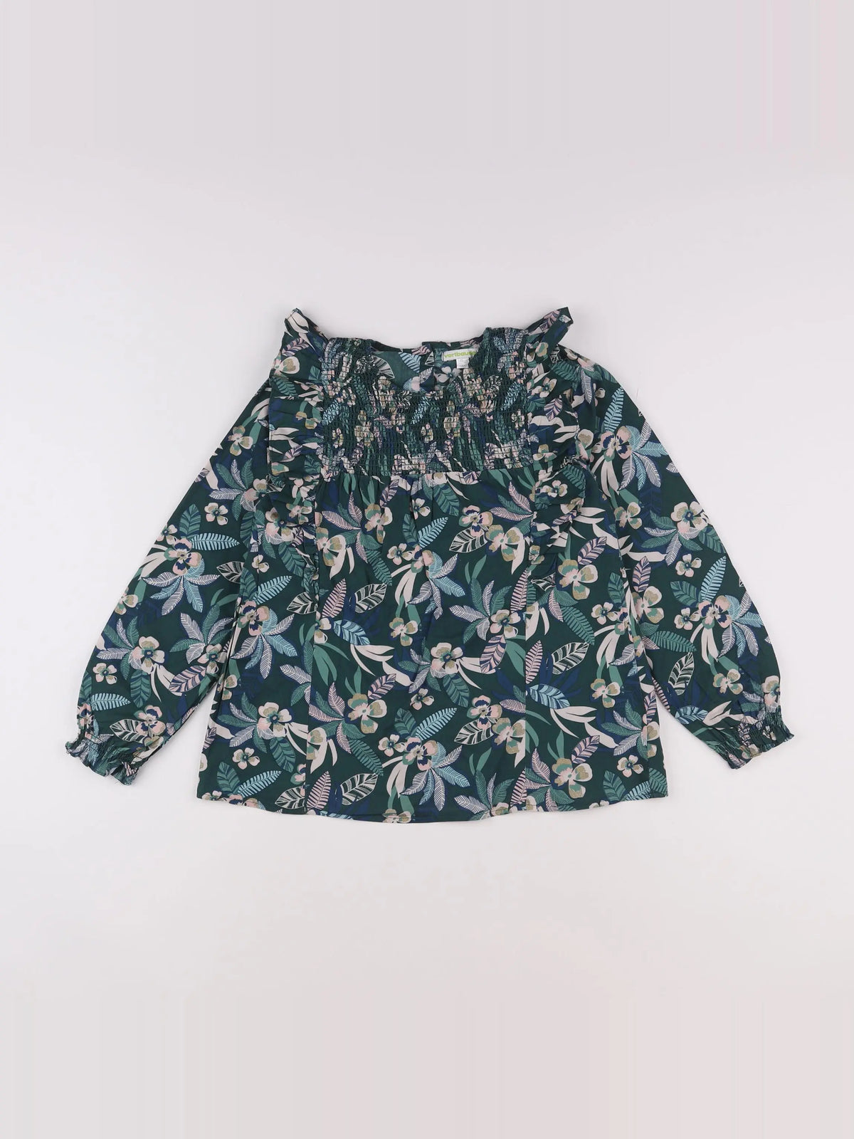 Vertbaudet - blouse vert - 10 ans