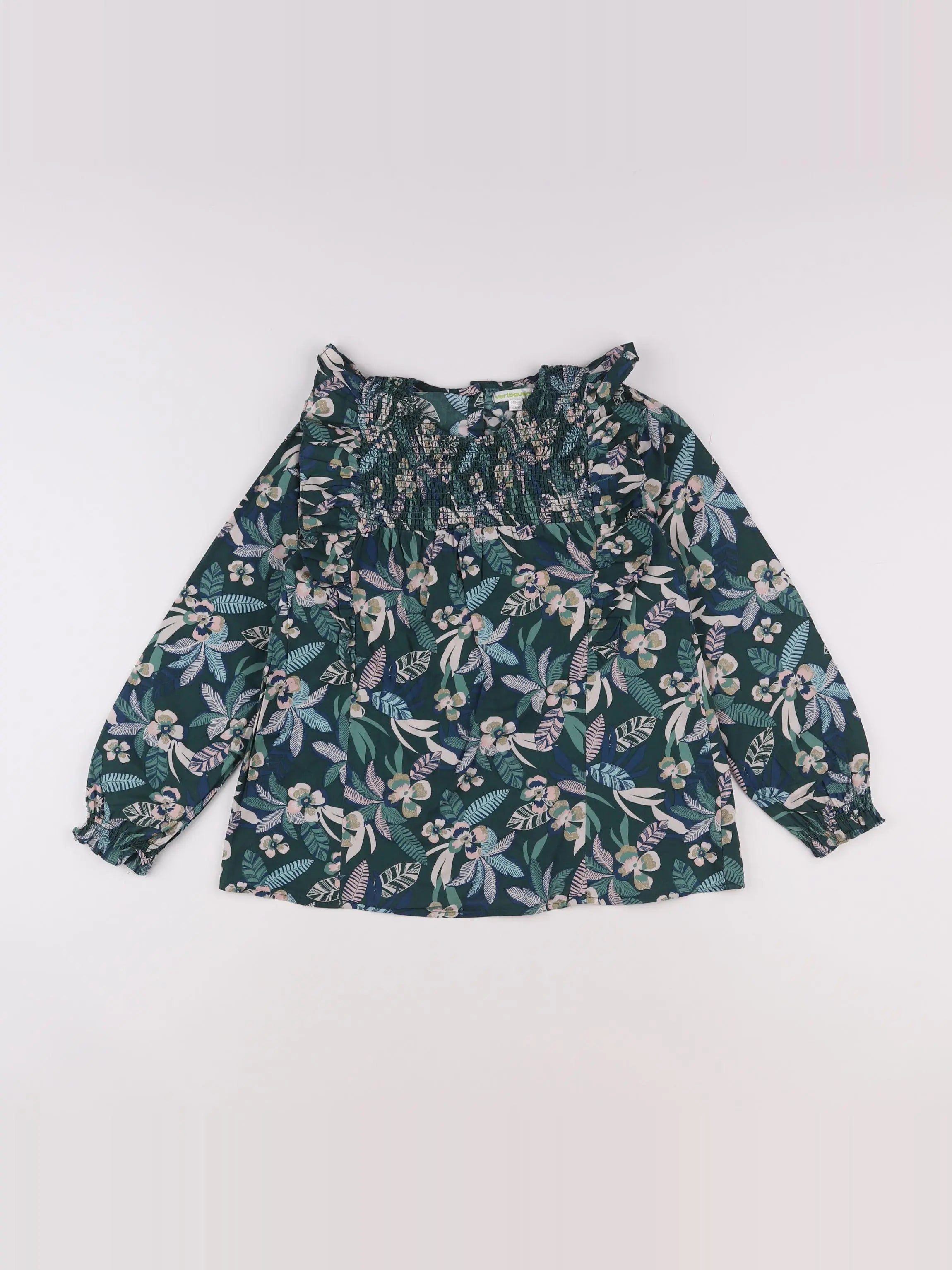 Vertbaudet - blouse vert - 10 ans