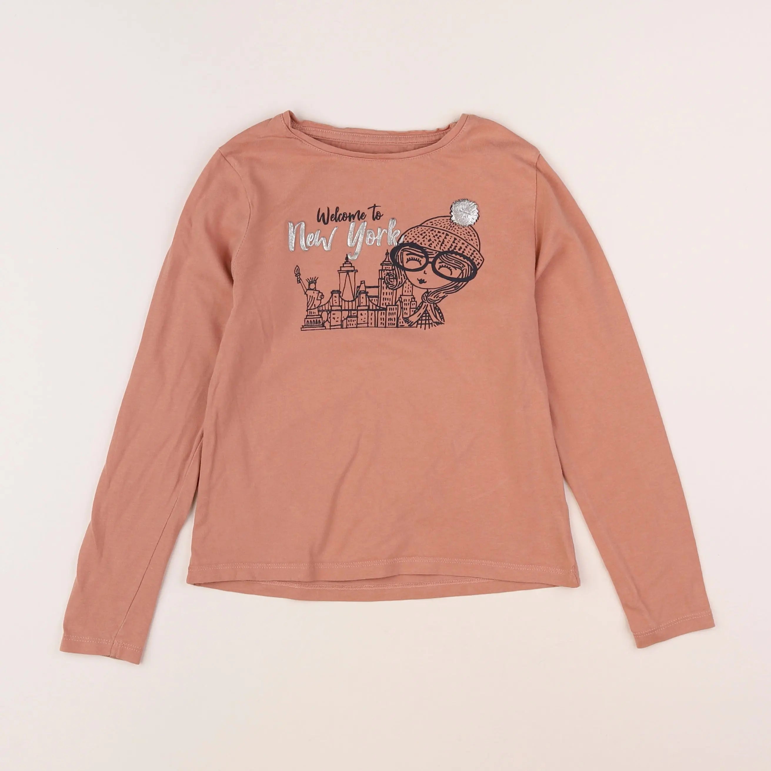 Vertbaudet - tee-shirt rose - 8 ans
