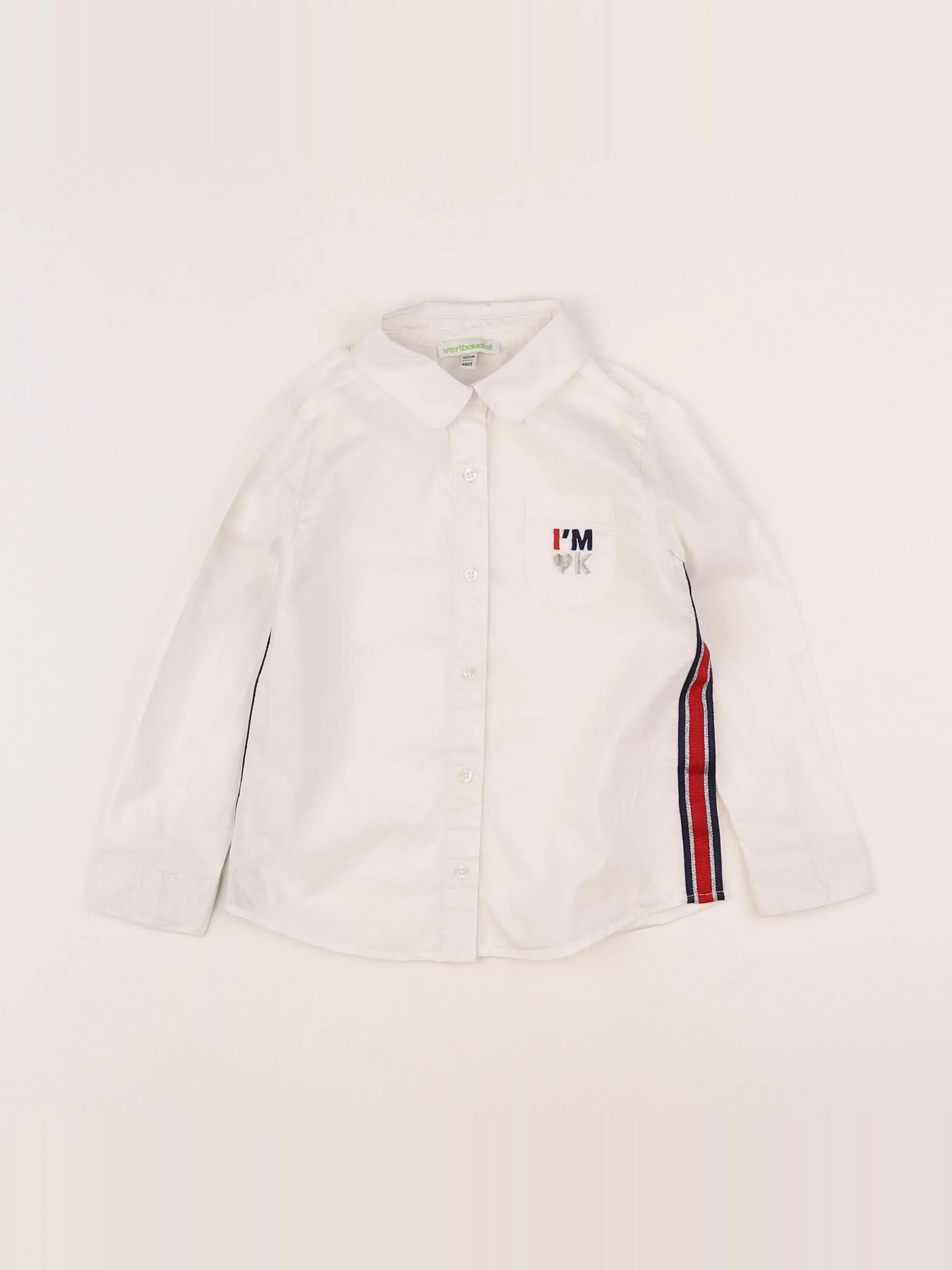 Vertbaudet - chemise blanc - 4 ans