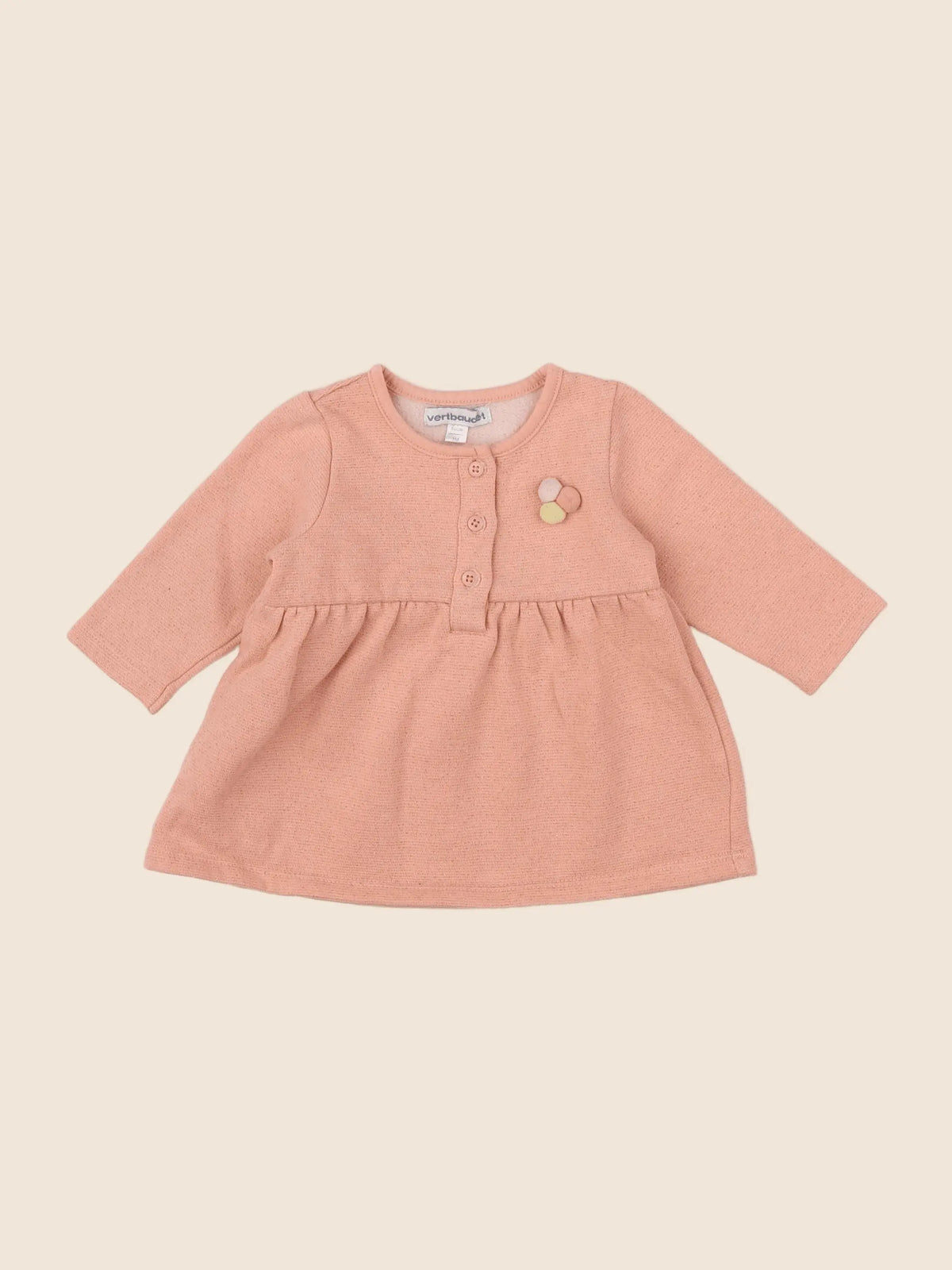 Vertbaudet - robe rose - 3 mois